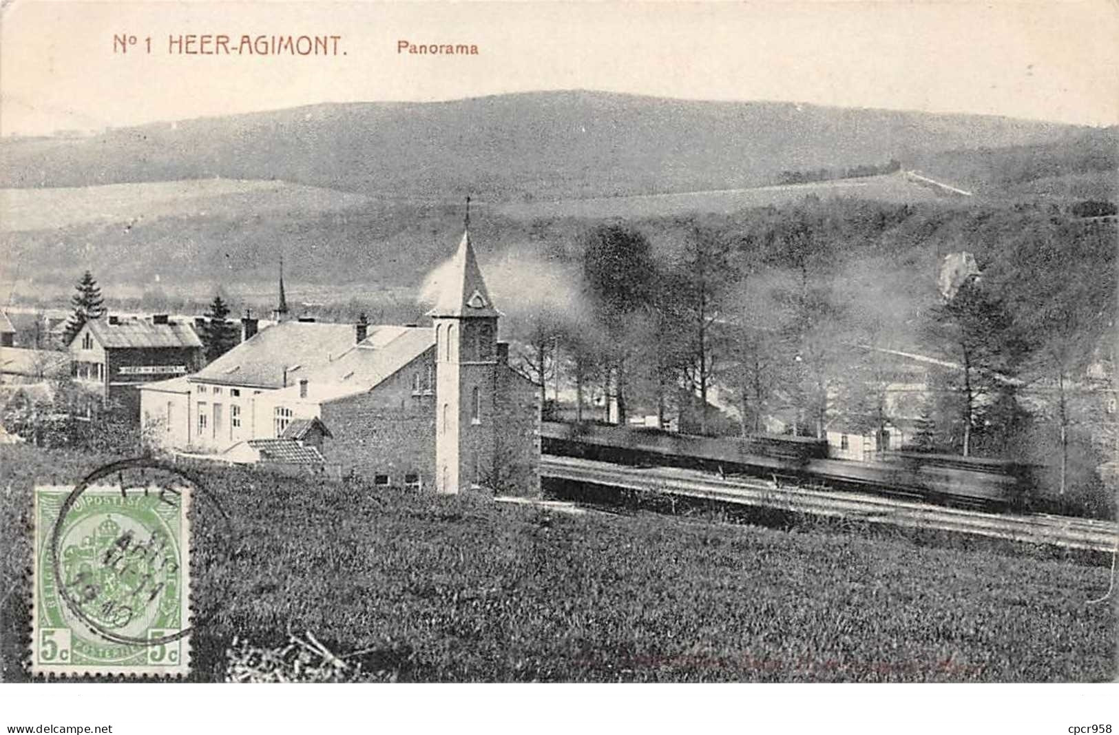 Belgique - N°61234 - HEER-AGIMONT - Panorama - Gare  Train - Hastière