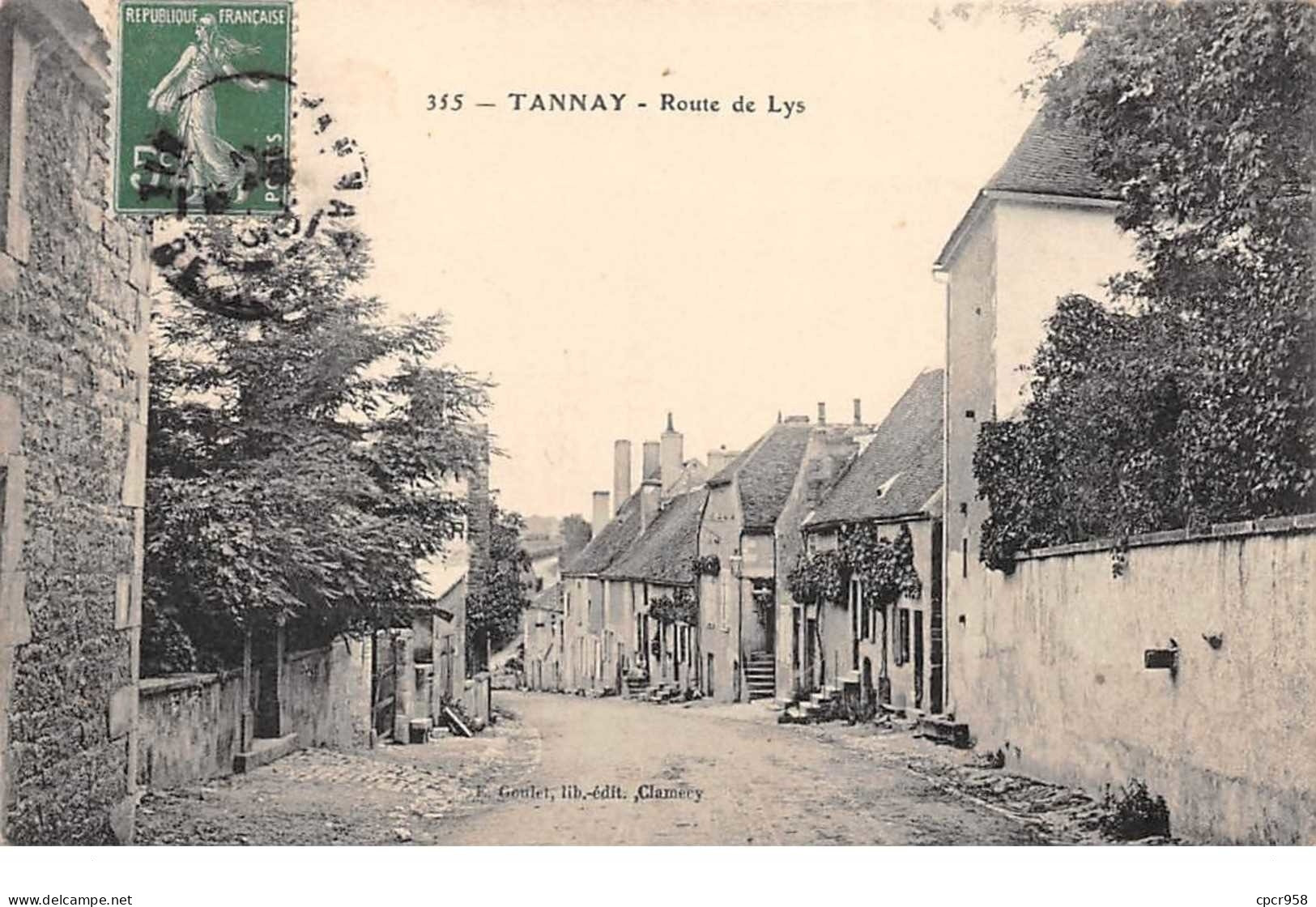 58. N° 103698 .tannay .route De Lys . - Tannay