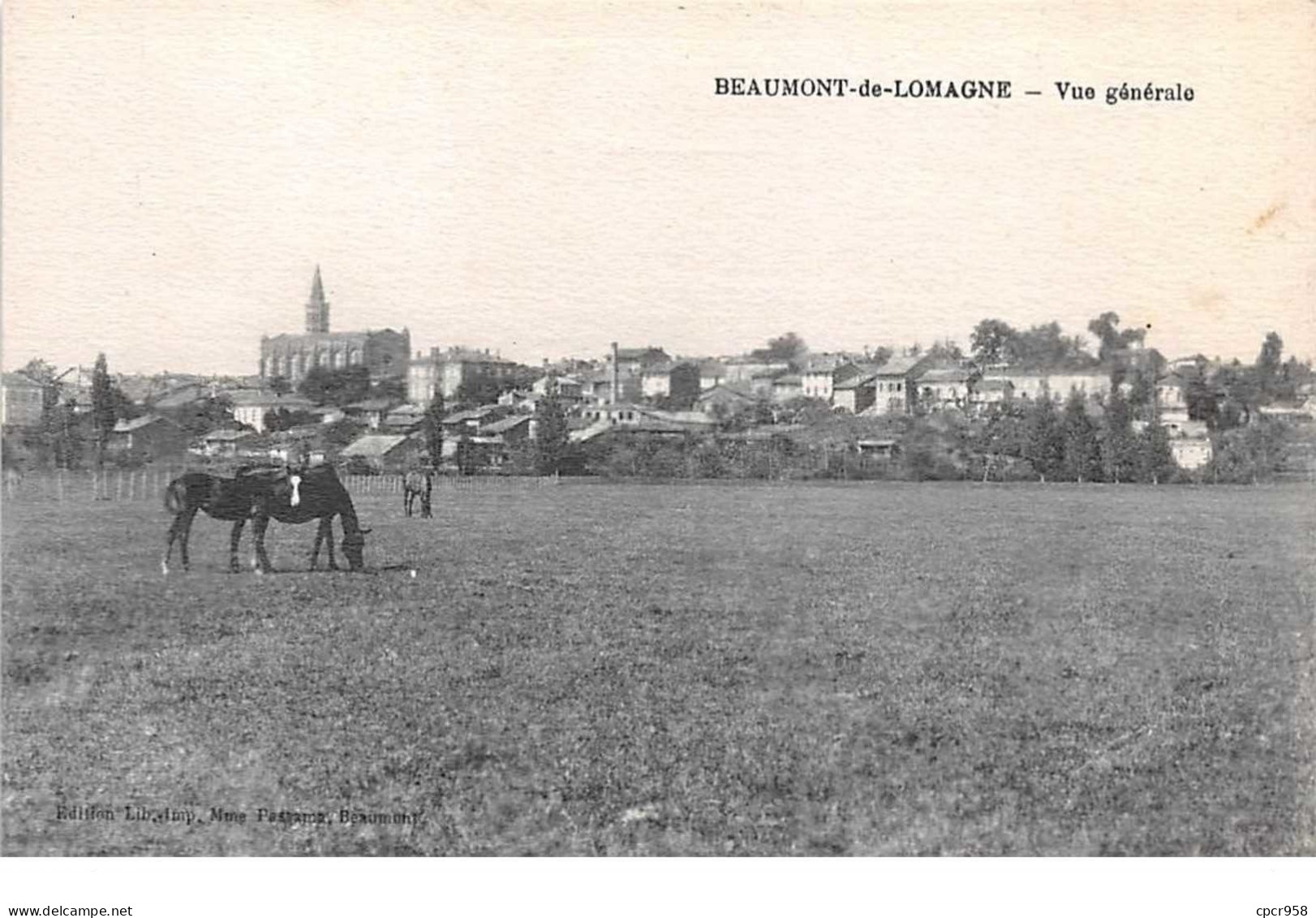 82. N° 104010 .beaumont De Lomagne .vue Generale . - Beaumont De Lomagne