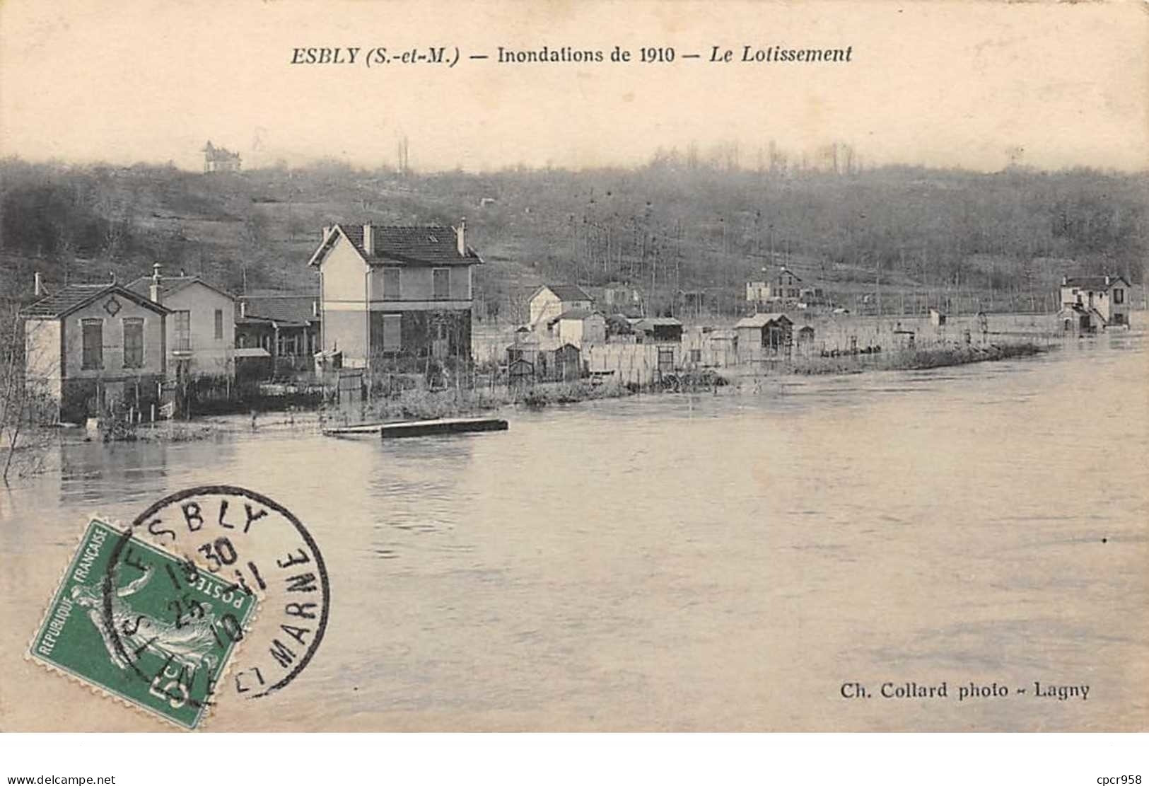 77. N° 104271 .esbly .inondations De 1910 .le Lotissement . - Esbly