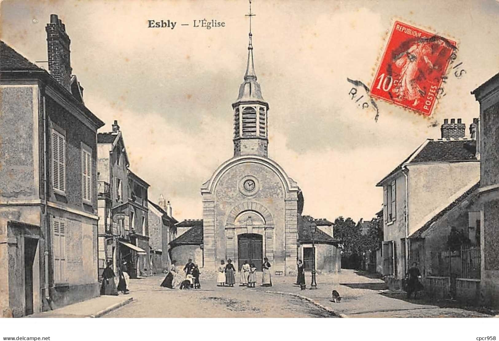 77. N° 104265 .esbly .l Eglise . - Esbly