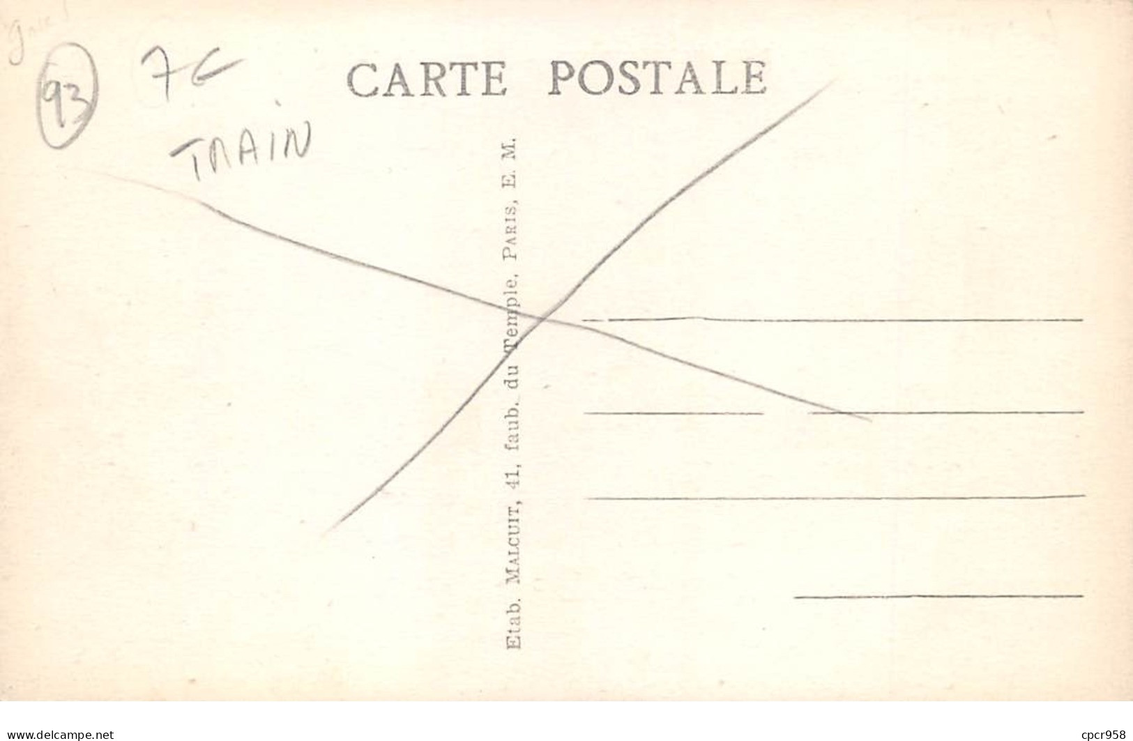 93 .n°  107953  .  Pierrefitte Sur Seine . Train .pont De Creil .chemin De Fer . - Pierrefitte Sur Seine