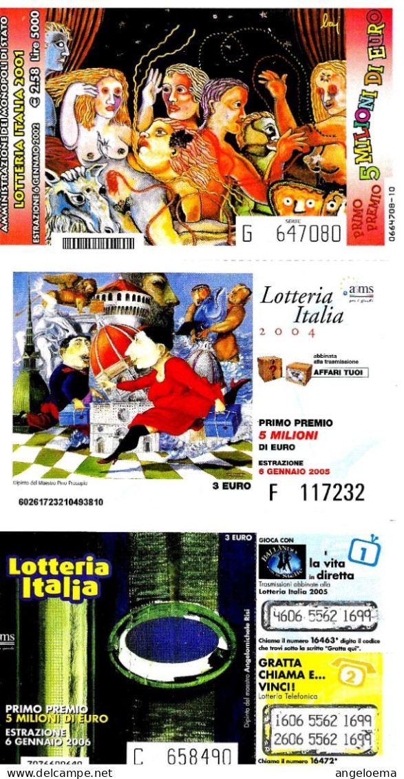 ITALIA ITALY - 10 Biglietti Lotteria Anni 2000 - Lottery Tickets