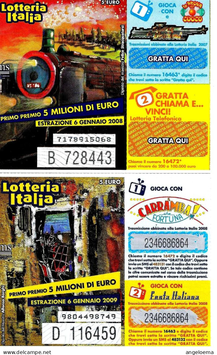 ITALIA ITALY - 10 Biglietti Lotteria Anni 2000 - Lottery Tickets