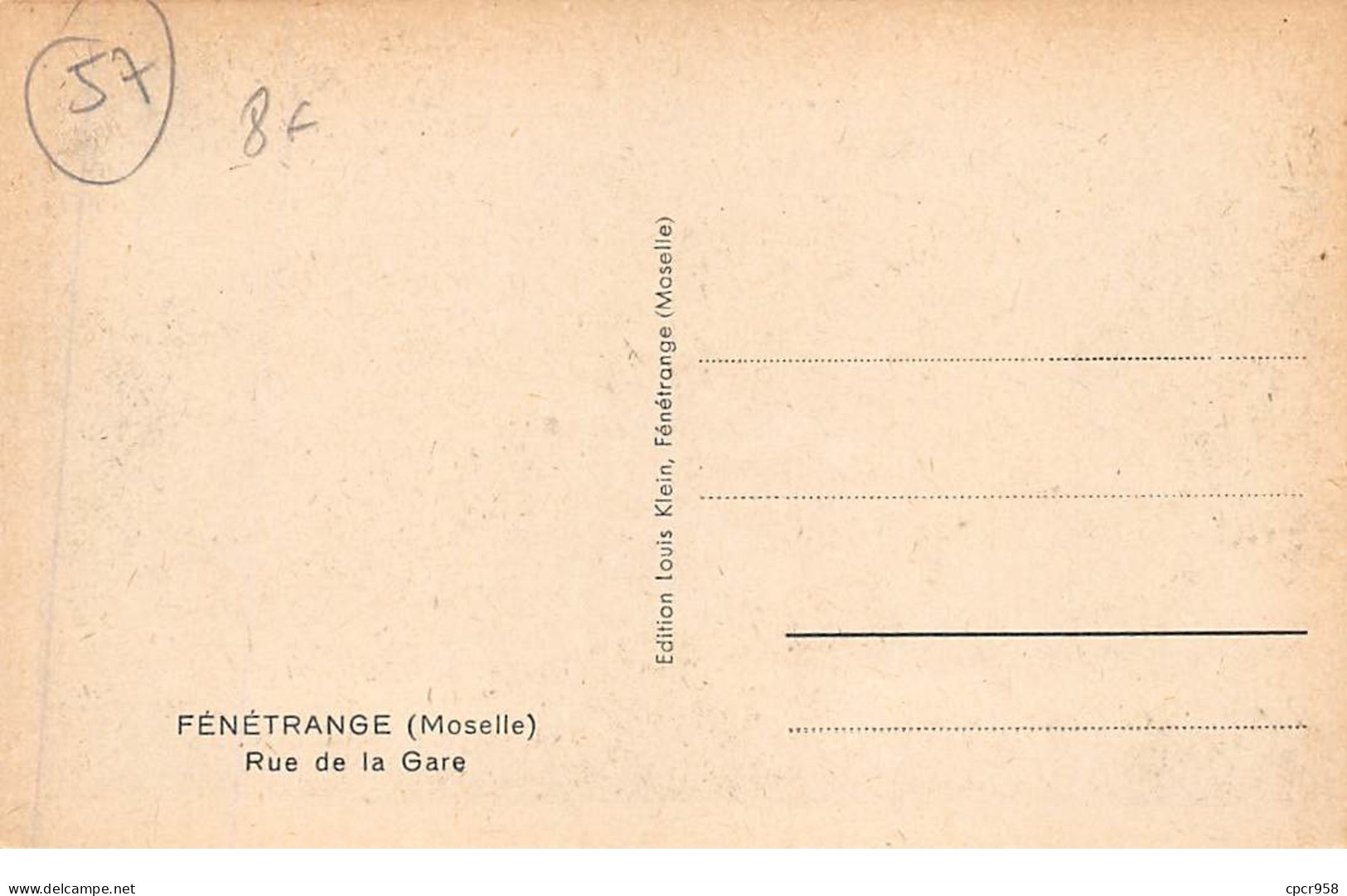 57  .n°  107466 .  Fenetrange  .rue De La Gare . - Fénétrange