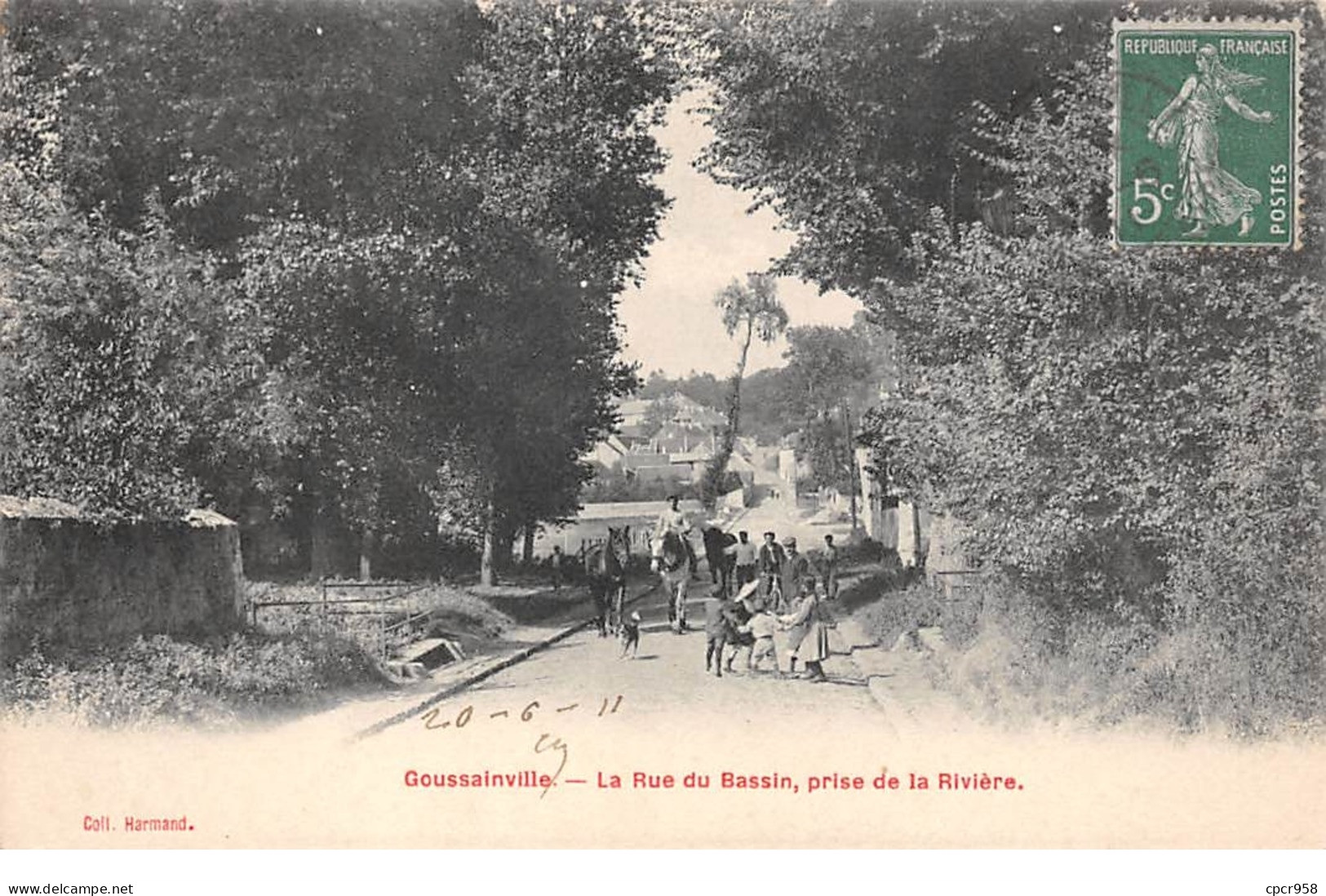 95 .n°  108043  . Goussainville . La Rue Du Bassin Prise De La Riviere . - Goussainville