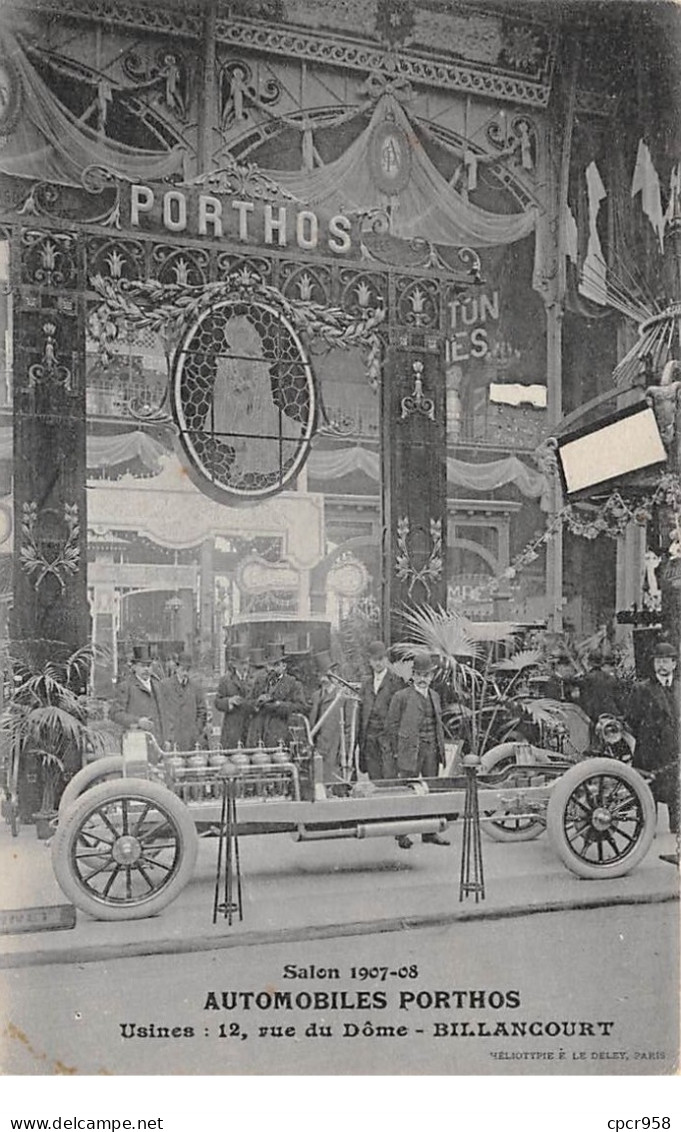 92 .n°  107935  .  Boulogne Billancourt . Voiture .automobiles Photos .salon 1907 1908 . - Boulogne Billancourt