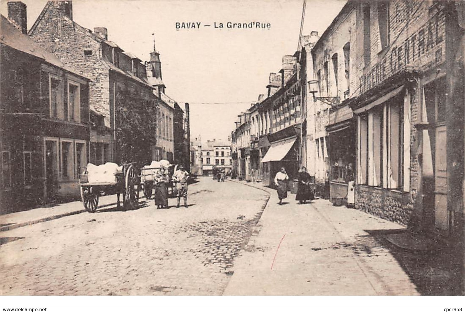 59  .n°  107518 . Bavay .attelage .epicerie Centrale .la Grande Rue . - Bavay