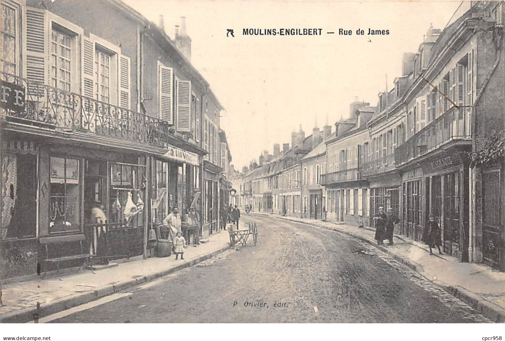 58 .n°106241 . Moulin Engilbert .cafe .boucherie .rue De James . - Moulin Engilbert