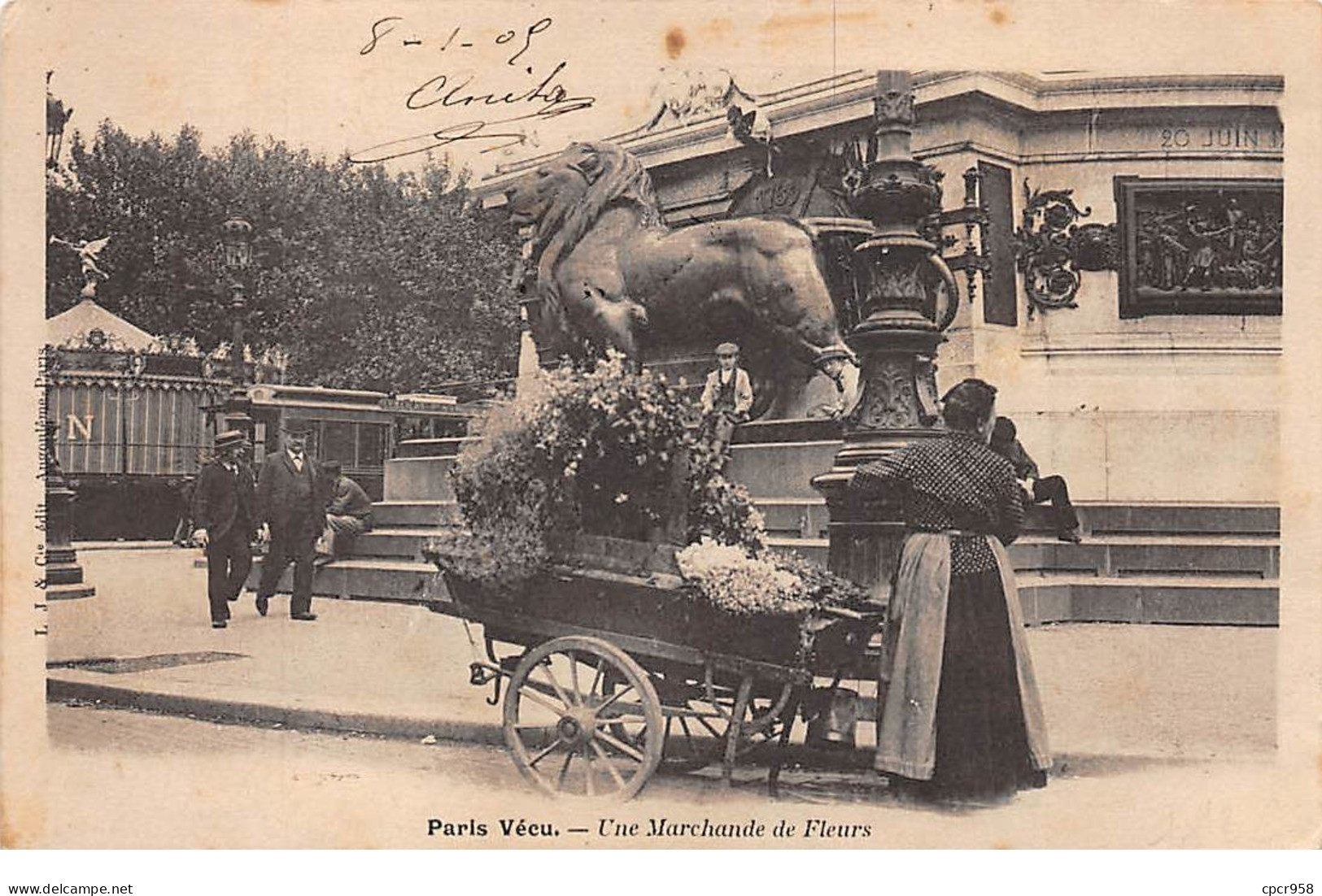 75 .n° 108865 . Petits Metiers De Paris . Une Marchande De Fleurs . - Petits Métiers à Paris