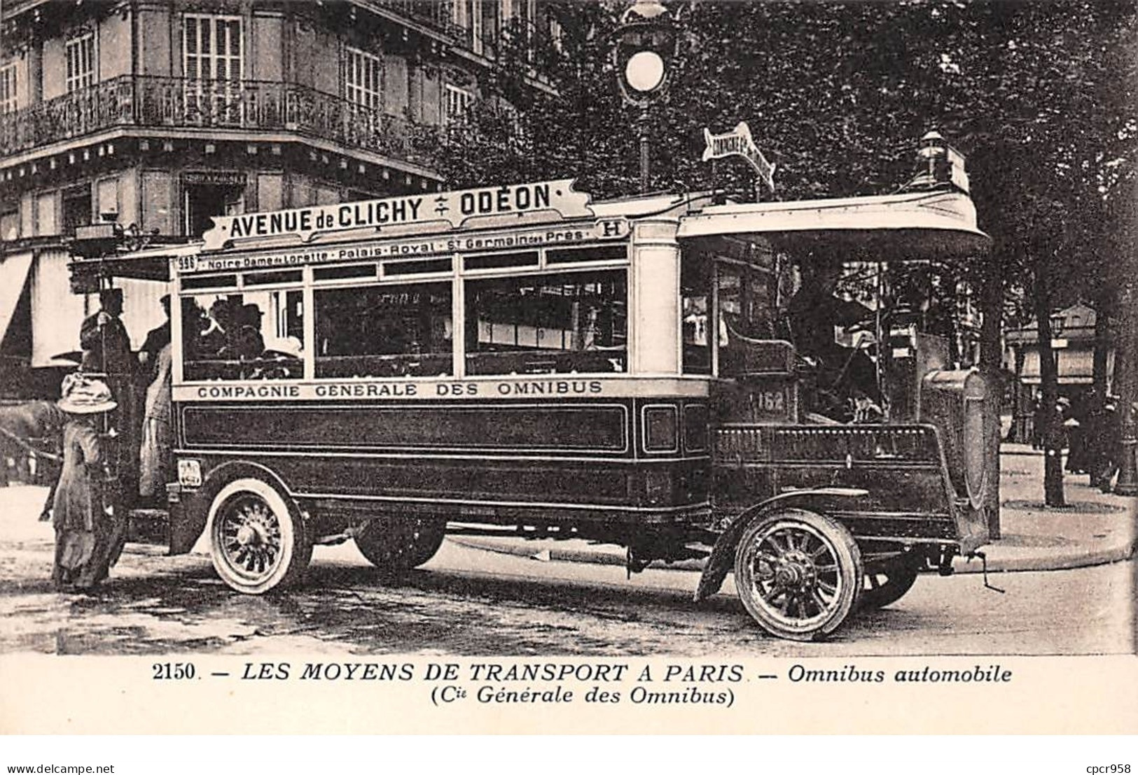75 .n° 108874 .  Paris. Omnibus Automobile De La Compagnie Generale  . - Transporte Público