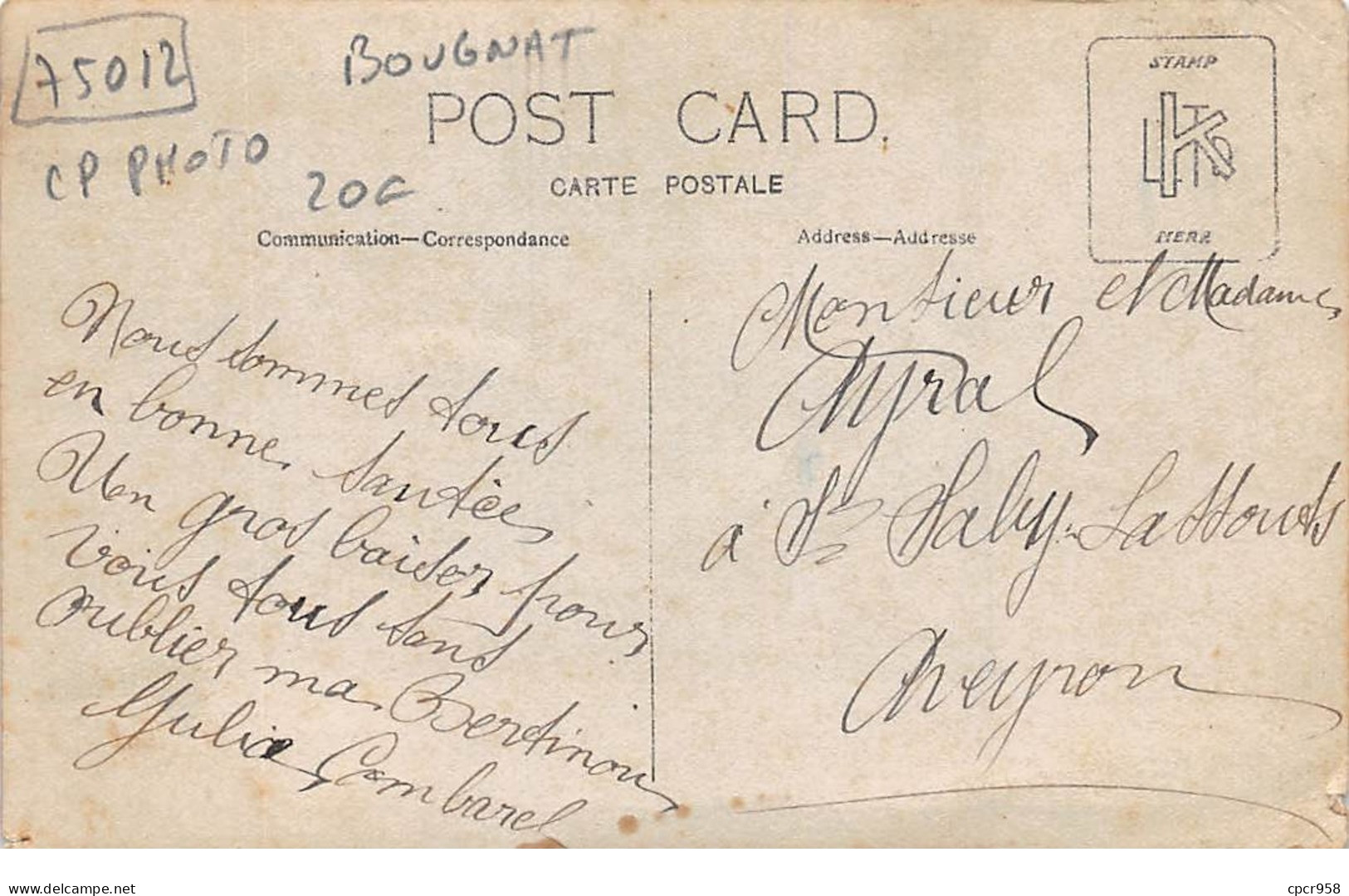 75012 .n° 108810 . Paris . Carte Postale Photo .bougnat .restaurant  . - Cafés, Hotels, Restaurants