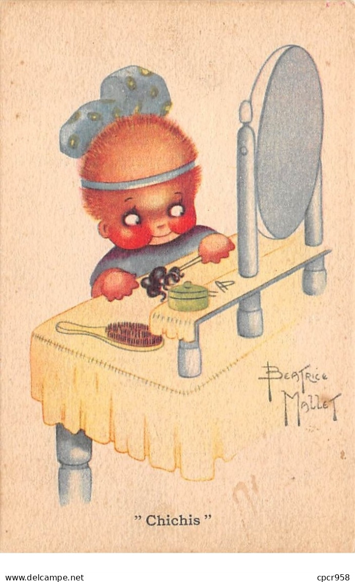 Illustrateur - N°63086 - B. Mallet - Chichis - Enfant Devant Une Coiffeuse - Mallet, B.
