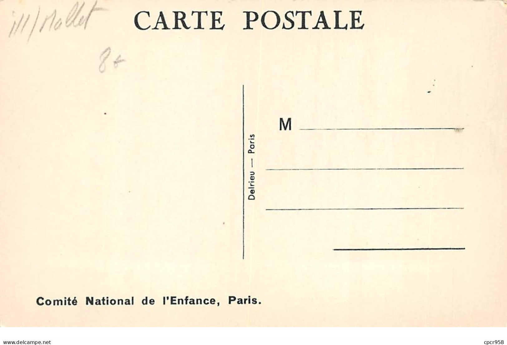 Illustrateur - N°63084 - B. Mallet - Comite National De L'Enfance - Petite Maman - Mallet, B.