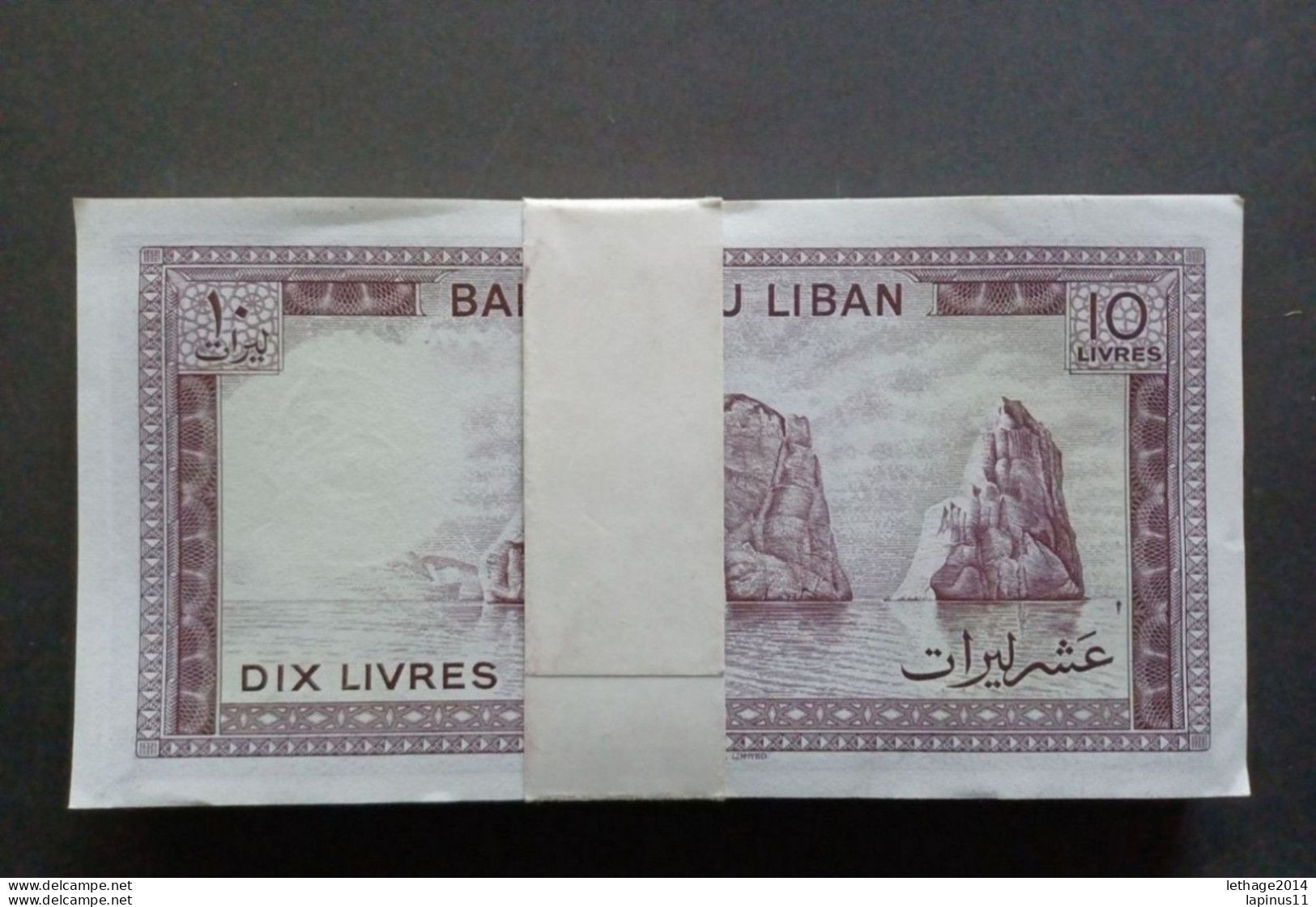 BANKNOTE MONEY PAPER لبنان LEBANON LIBAN 1986 10 LL Lebanon 1986 10 Full Bundle 100 Notes Consecutive # XF / U - Lebanon