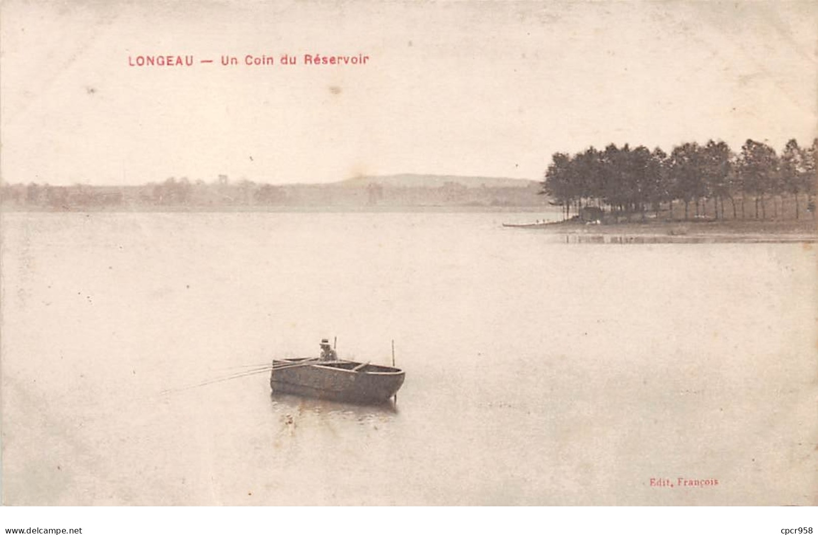 52 . N°106128  .longeau .un Coin Du Reservoir .barque  . - Le Vallinot Longeau Percey