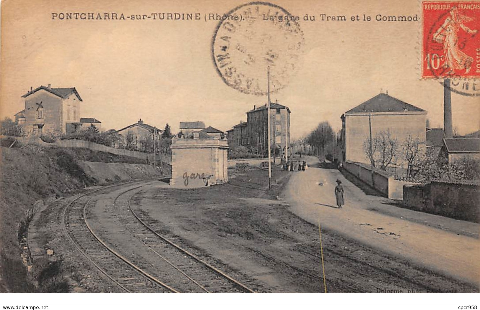 69 .n° 110127 . Pontcharra Sur Turdine . La Gare Du Tramway . - Pontcharra-sur-Turdine