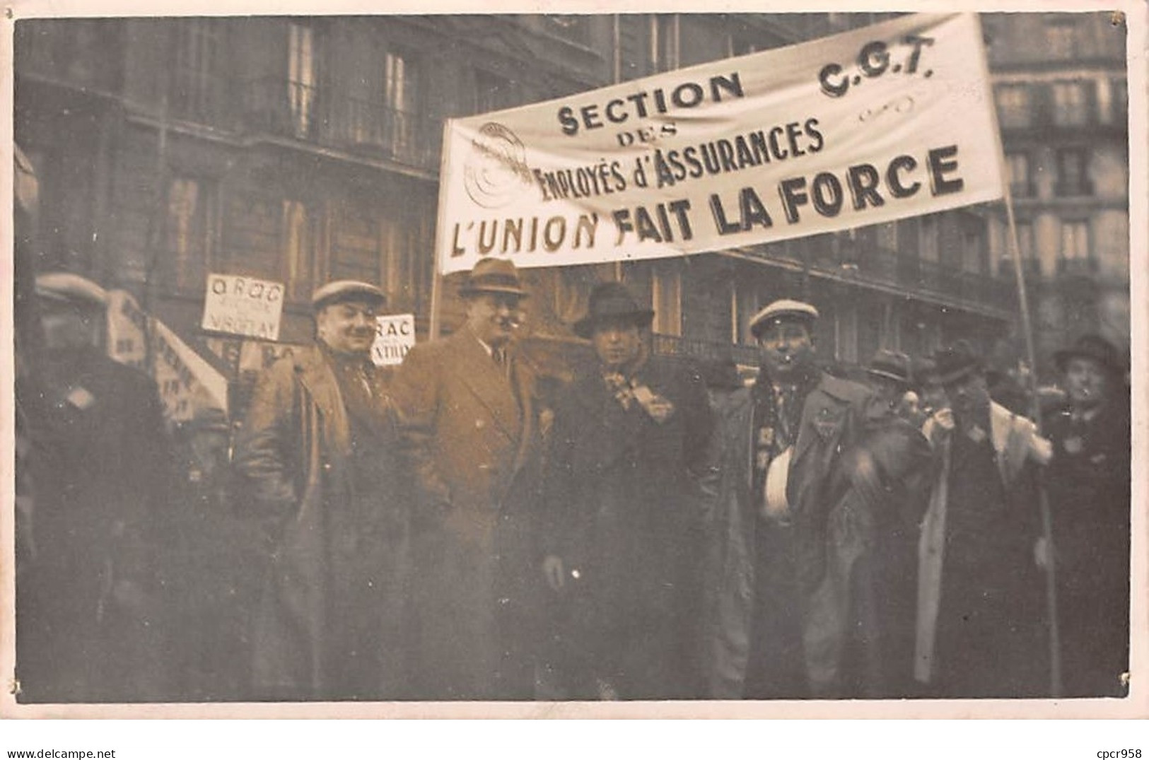 Evénements - N°63761 - Manifestation CGT 1938 - Section Des Employés D'Assurance - Carte Photo - Streiks