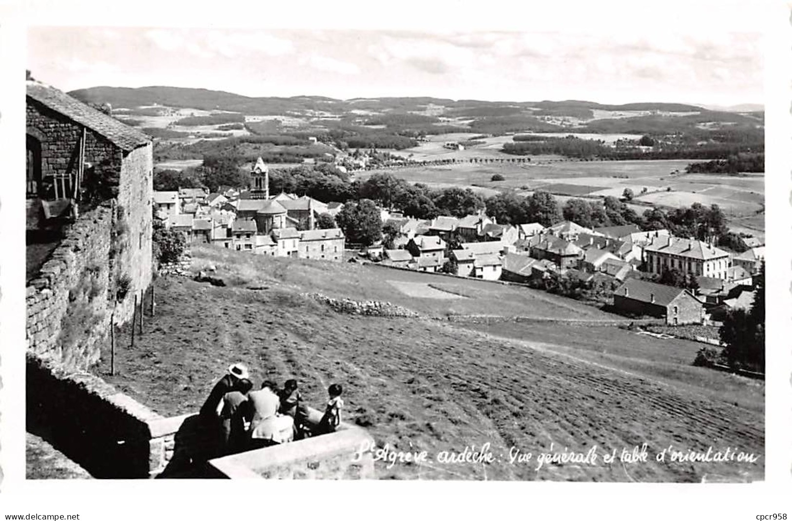 07 .n° 109489 . Saint Agreve . Vue Generale Et Table D Orientation . Cpsm  . - Saint Agrève