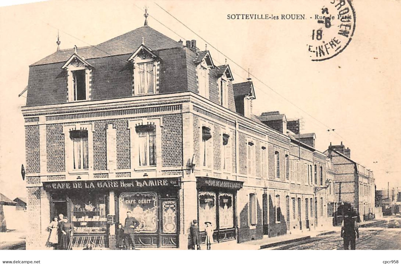 76 .n° 110238 . Sotteville Les Rouen . Cafe De La Gare . - Sotteville Les Rouen