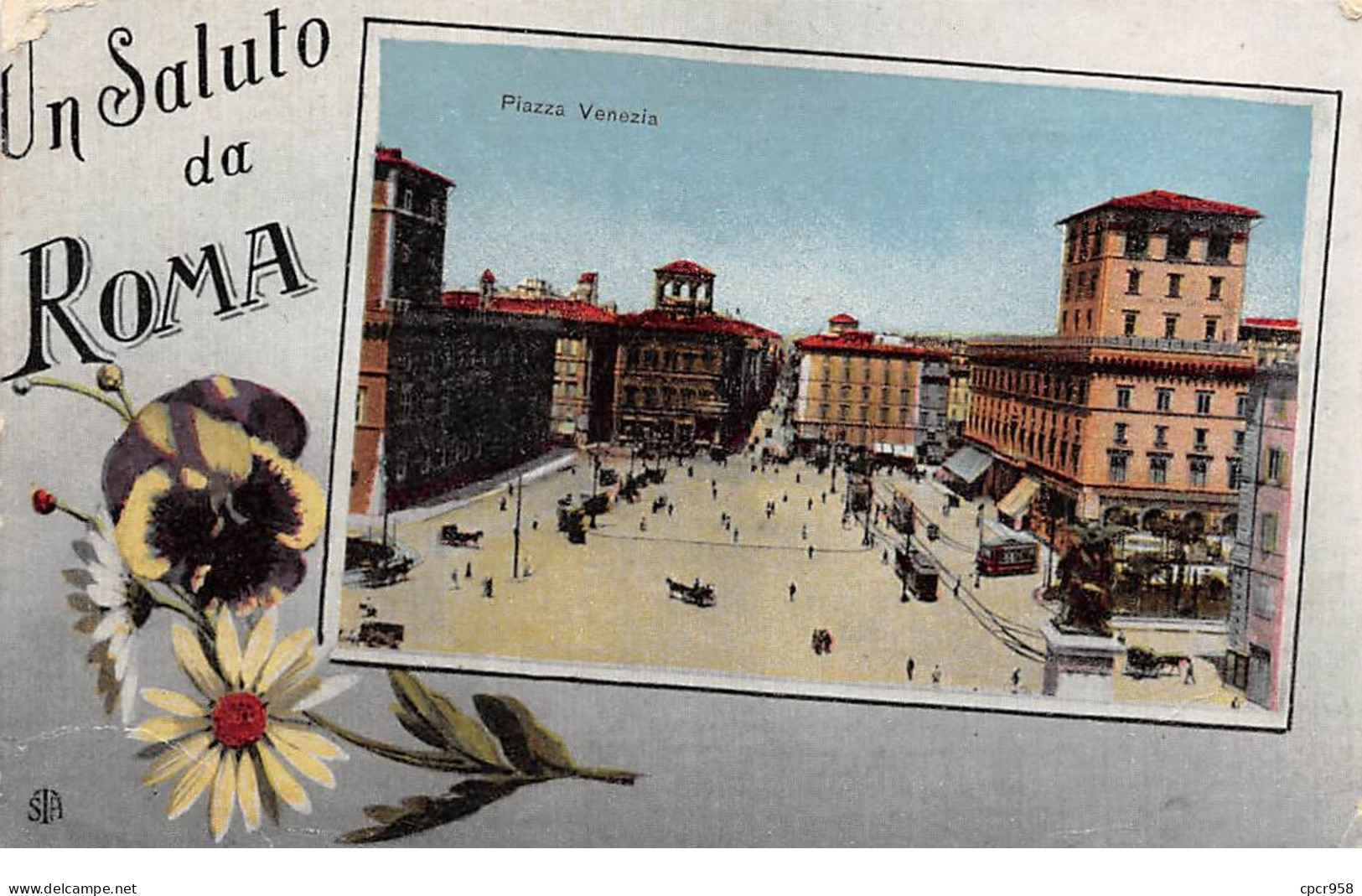 Italie - N°66622 - Un Saluto Da ROMA - Piazza Venezia - Places & Squares