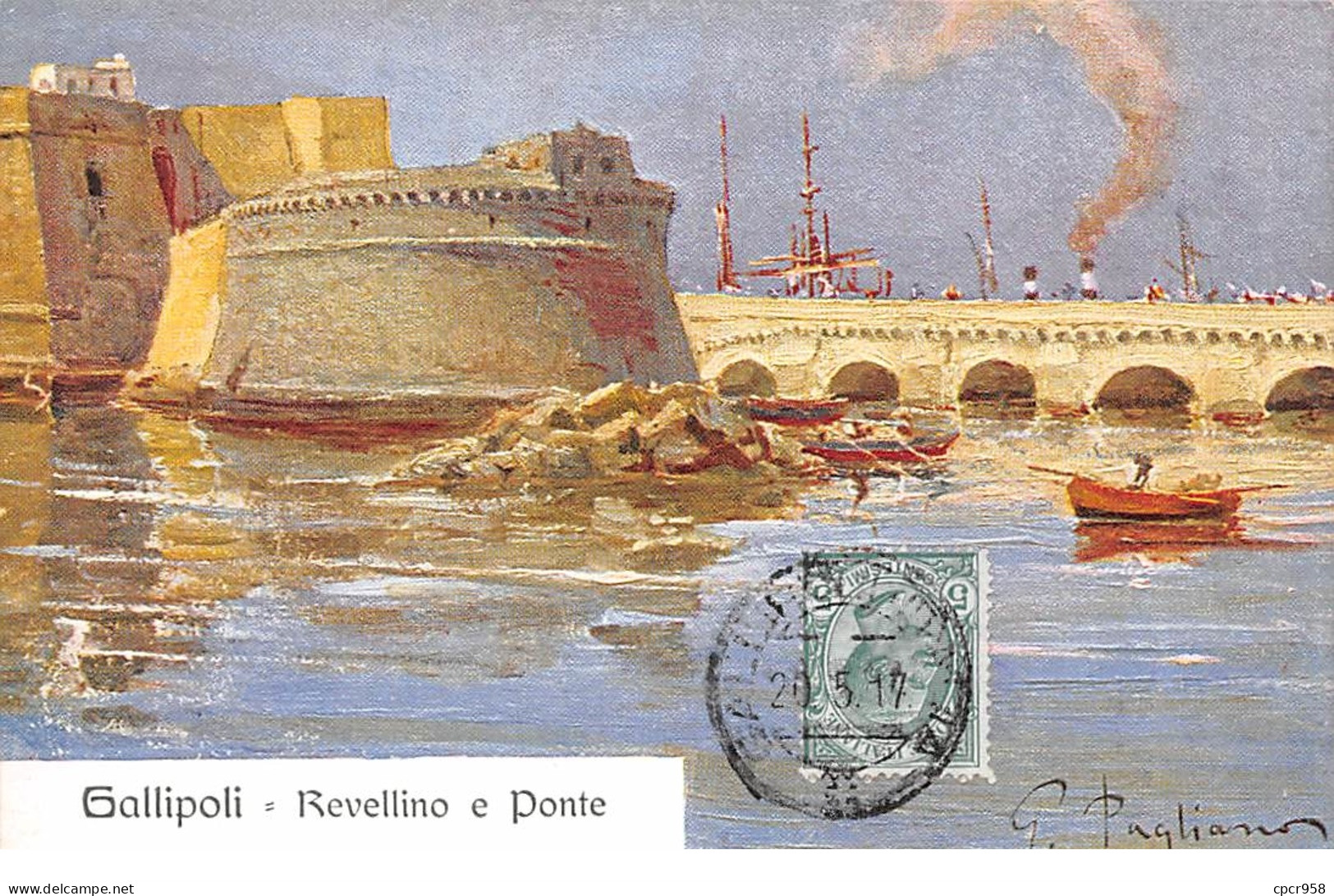 Italie - N°65349 - LECCE - Gallipoli Revellino E Ponte - Illustrateur Pagliano - Lecce