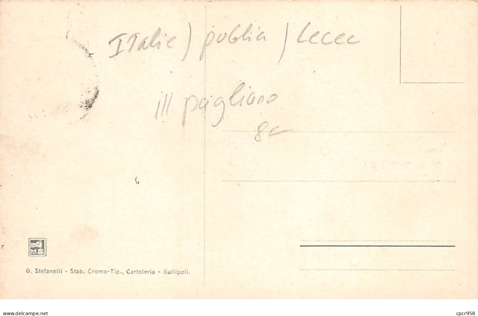 Italie - N°65345 - LECCE - Gallipoli S. Francesco Lungo - Illustrateur Pagliano - Lecce