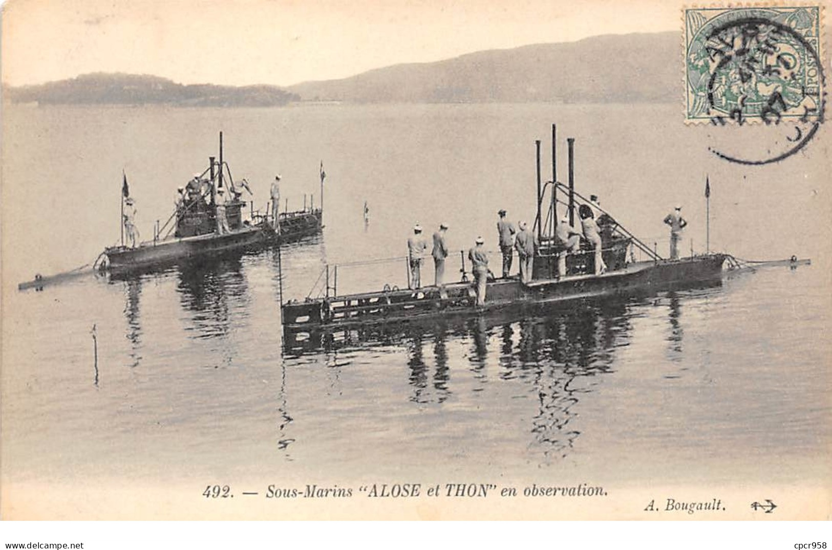 Bateaux - N°64375 - Sous-Marins Alose Et Thon En Observation - Onderzeeboten