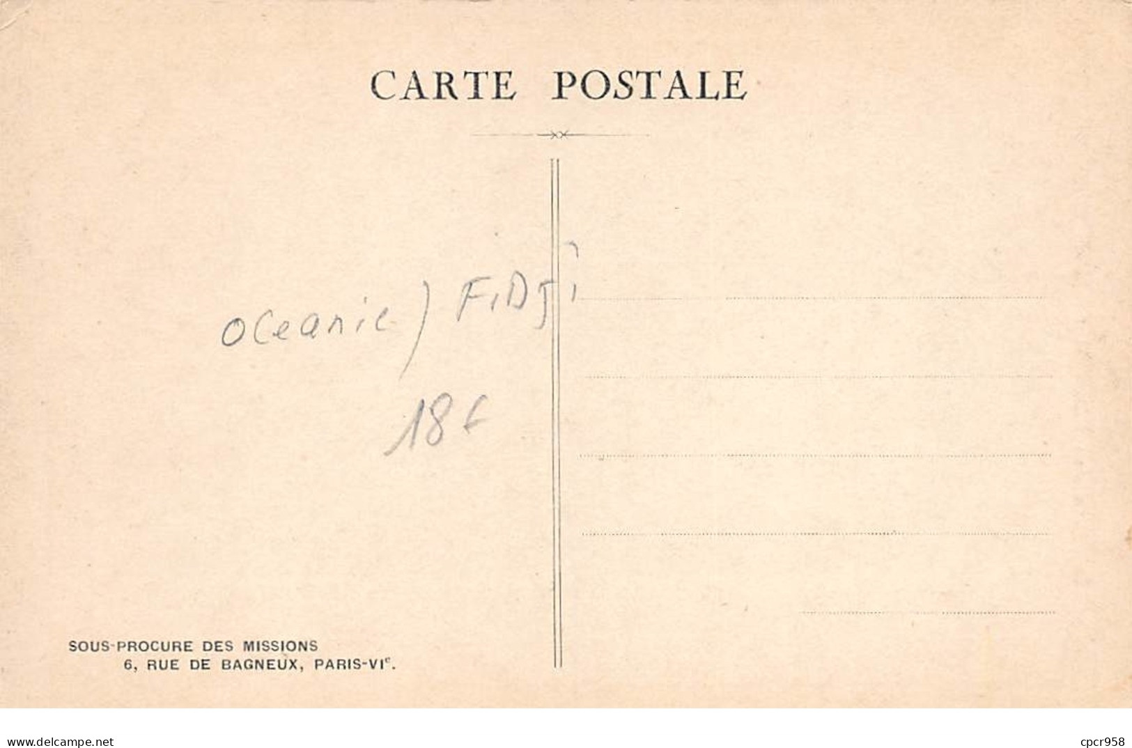 Fidji - N°65831 - Missions Des Pères Maristes En Océanie - Un Guerrier En Tenue De Parde - Archipel Des Fidji - Fidschi