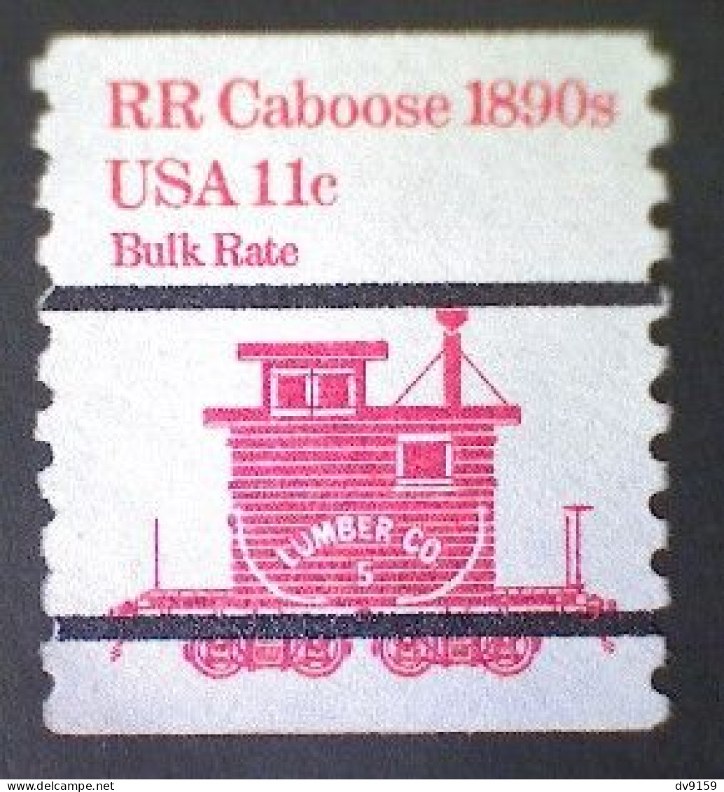 United States, Scott #1905a, Used(o), 1984 Coil, Transportation Series: Caboose Of 1890s, 11¢, Red - Used Stamps