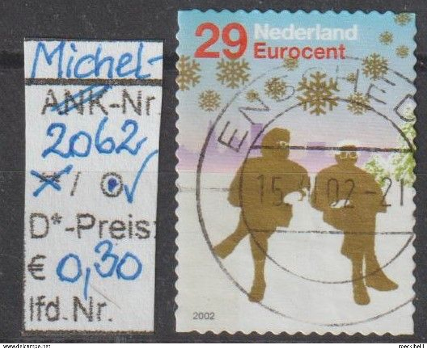 002 - NIEDERLANDE - SM "Dez.marken - Spaziergänger...." 0,29 € Mehrf. - S.Scan  (2062o Nl) - Used Stamps