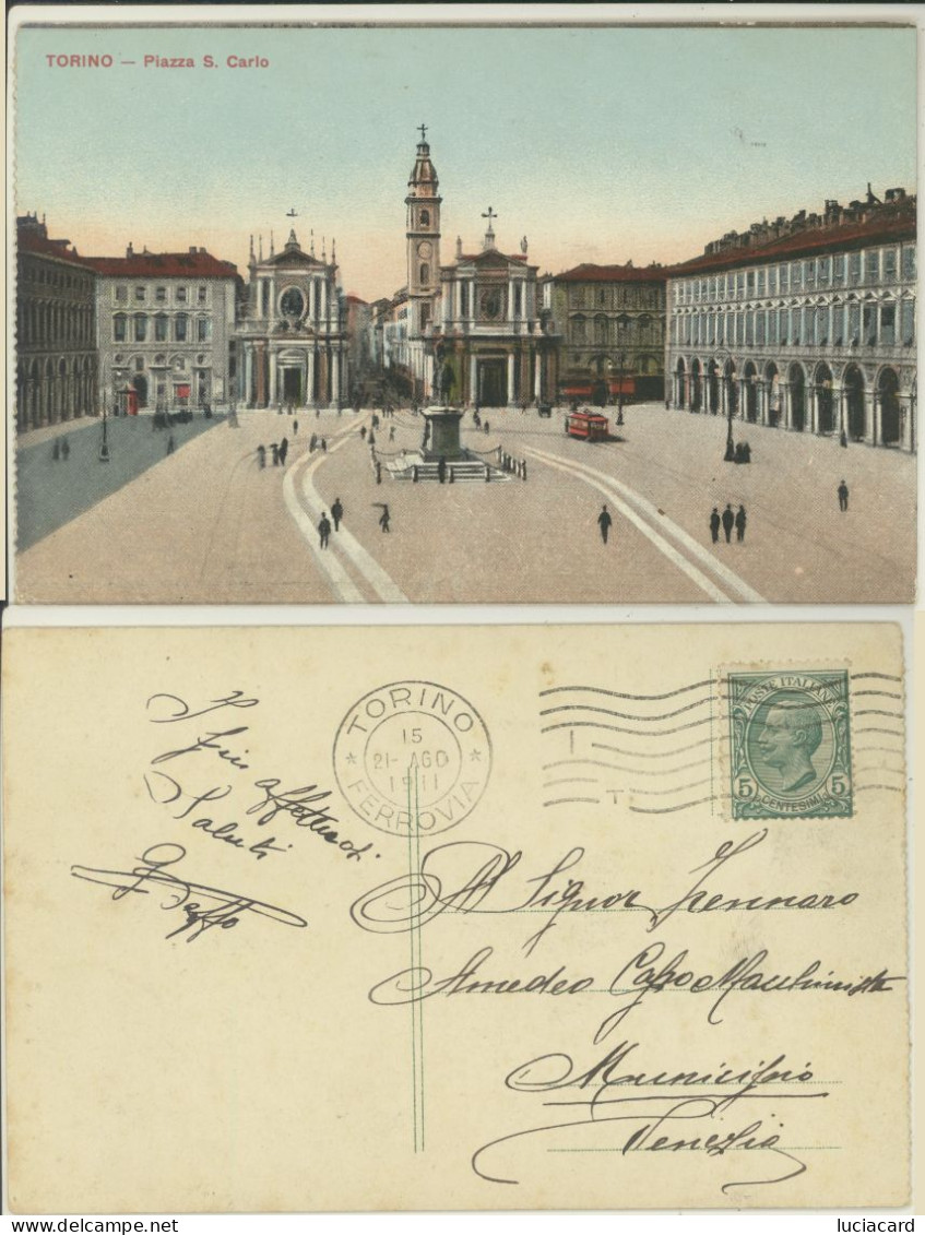 TORINO -PIAZZA S.CARLO - Panoramische Zichten, Meerdere Zichten