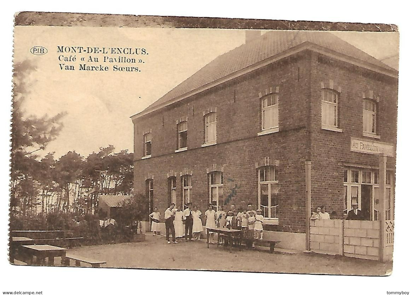 CPA Enclus (Mont De L'Enclus) - Café "Au Pavillon" Van Marcke Soeurs - Kluisbergen