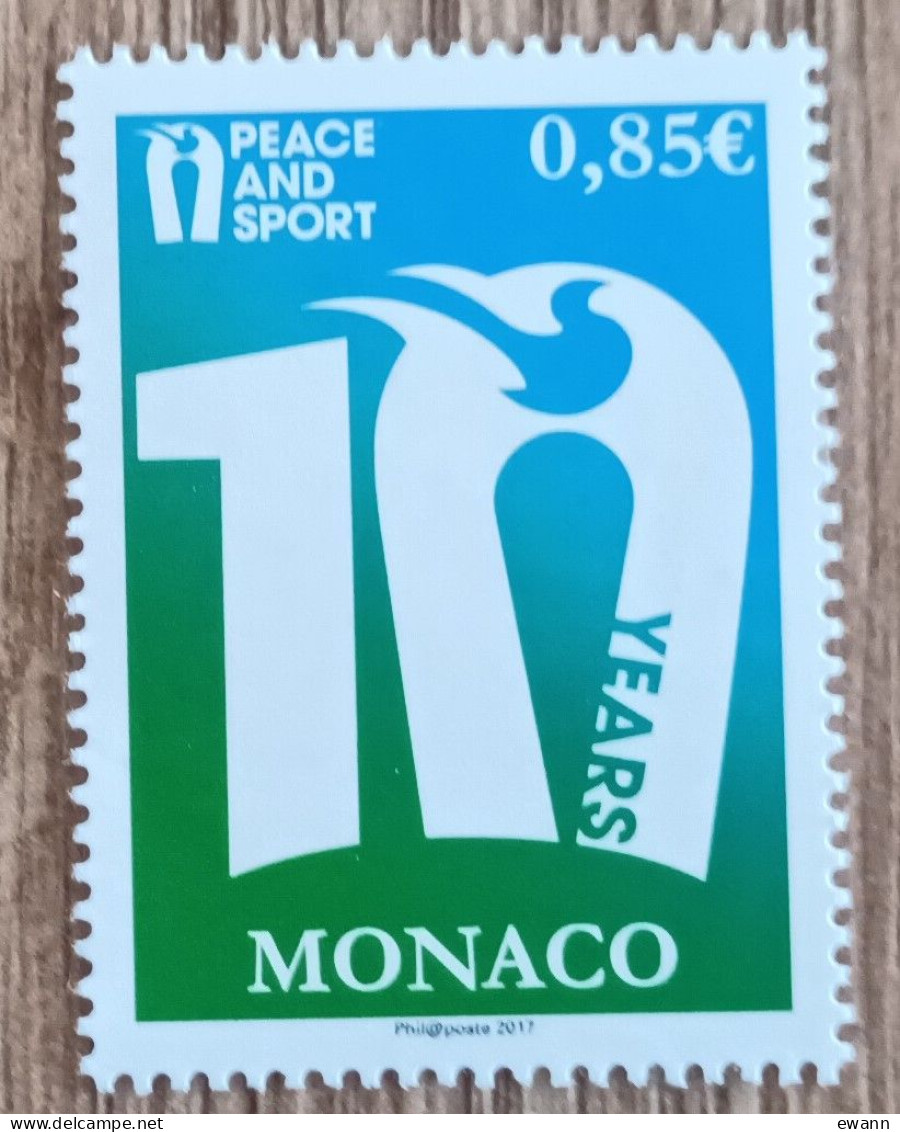 Monaco - YT N°3090 - Association Peace And Sport - 2017 - Neuf - Unused Stamps