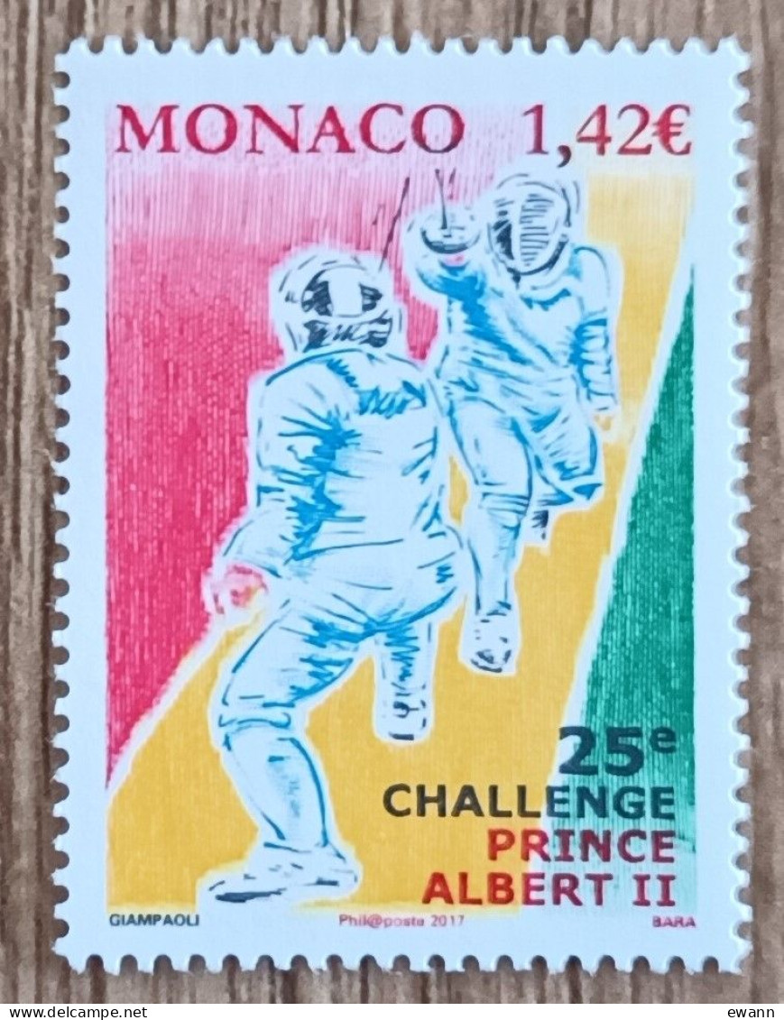 Monaco - YT N°3093 - 25e Challenge Prince Albert II / Sabre - 2017 - Neuf - Unused Stamps