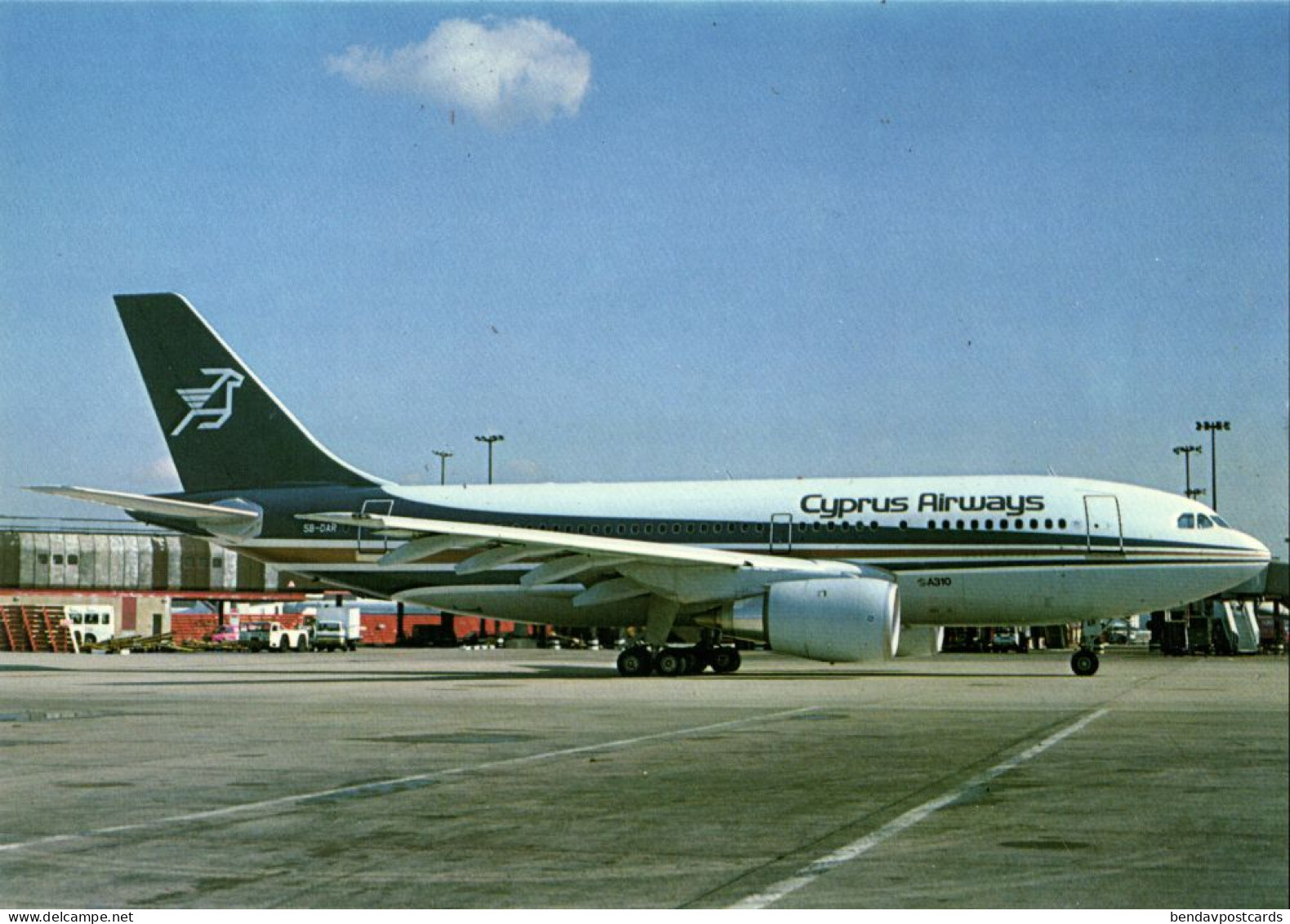 Cyprus Airways 5B-DAR, Airbus Industrie A310 Airbus (1970s) Postcard - Cyprus