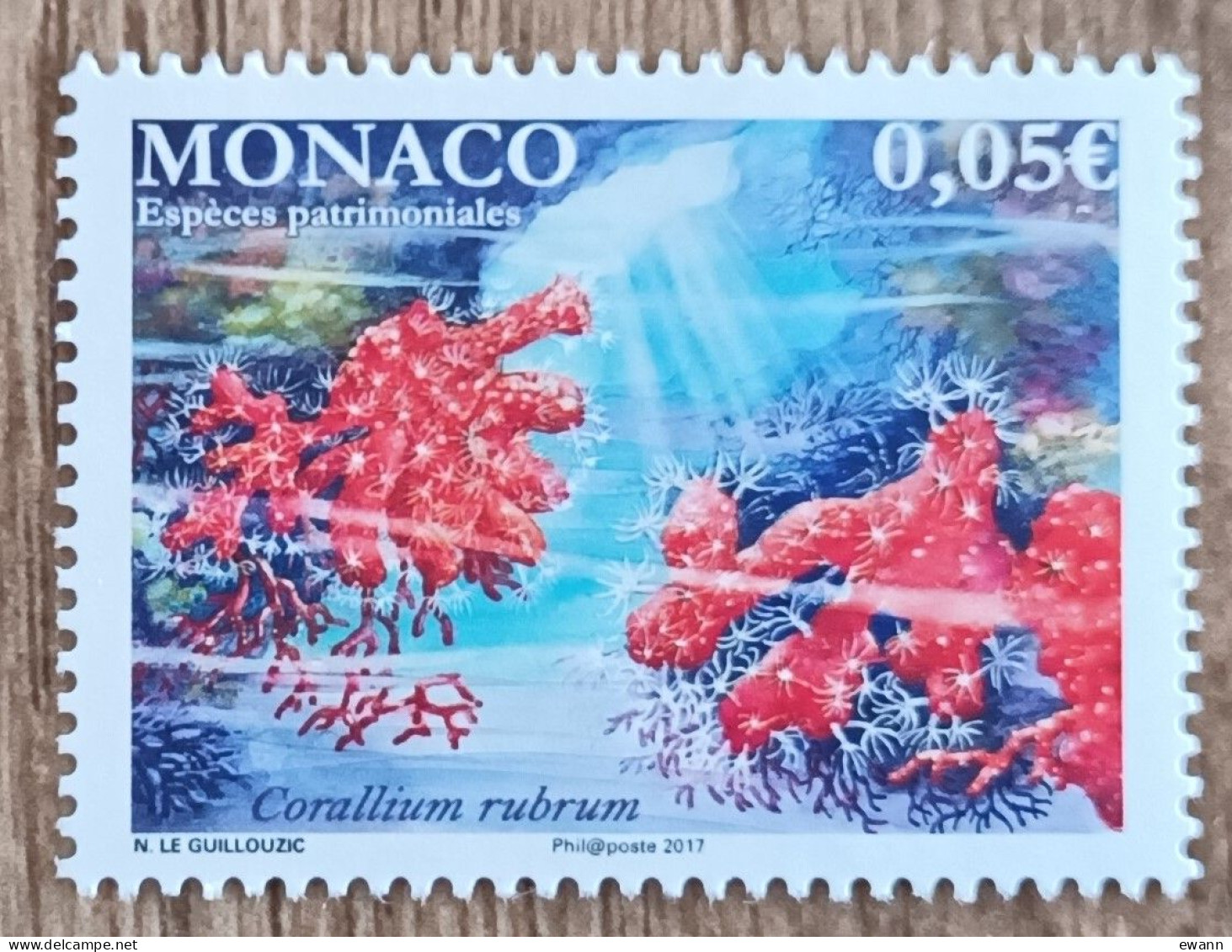 Monaco - YT N°3088 - Faune / Espèces Patrimoniales / Corail Rouge - 2017 - Neuf - Unused Stamps