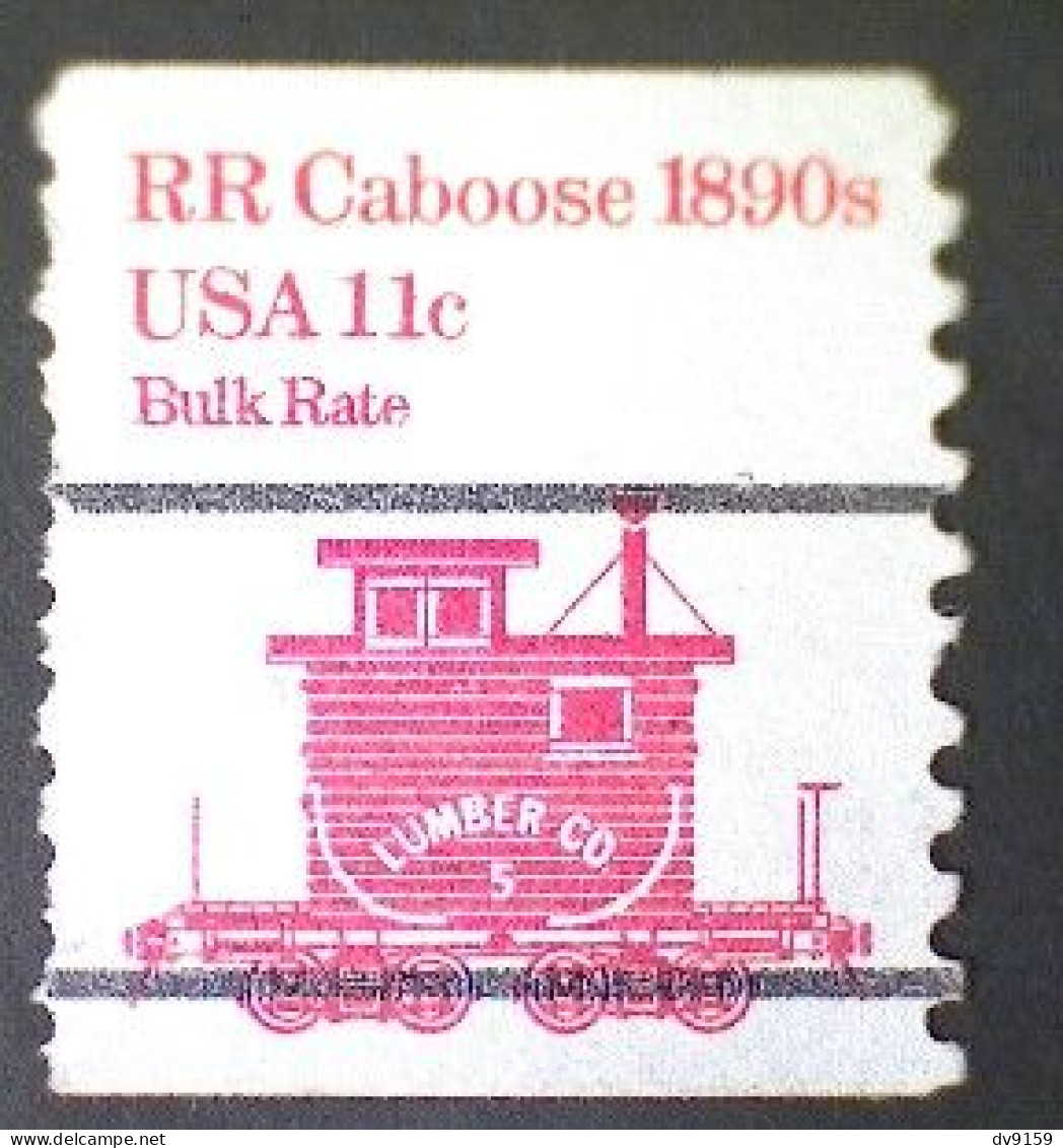 United States, Scott #1905a, Used(o), 1984 Coil, Transportation Series: Caboose Of 1890s, 11¢, Red - Used Stamps