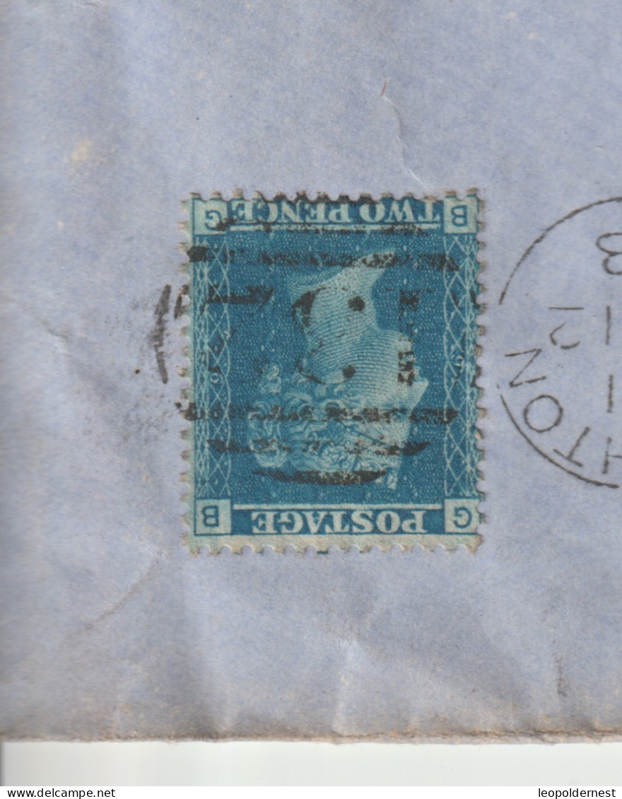 Grande Bretagne -   Bleu. . 1862  Sur Grande Enveloppe. - Cartas & Documentos