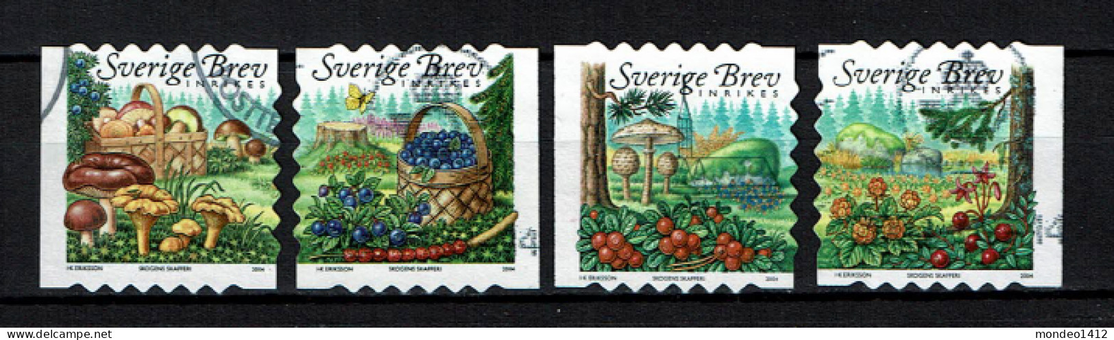 Sweden 2004 - Food From Forest, Mushroom, Champignons Et Baies  - Used - Usati