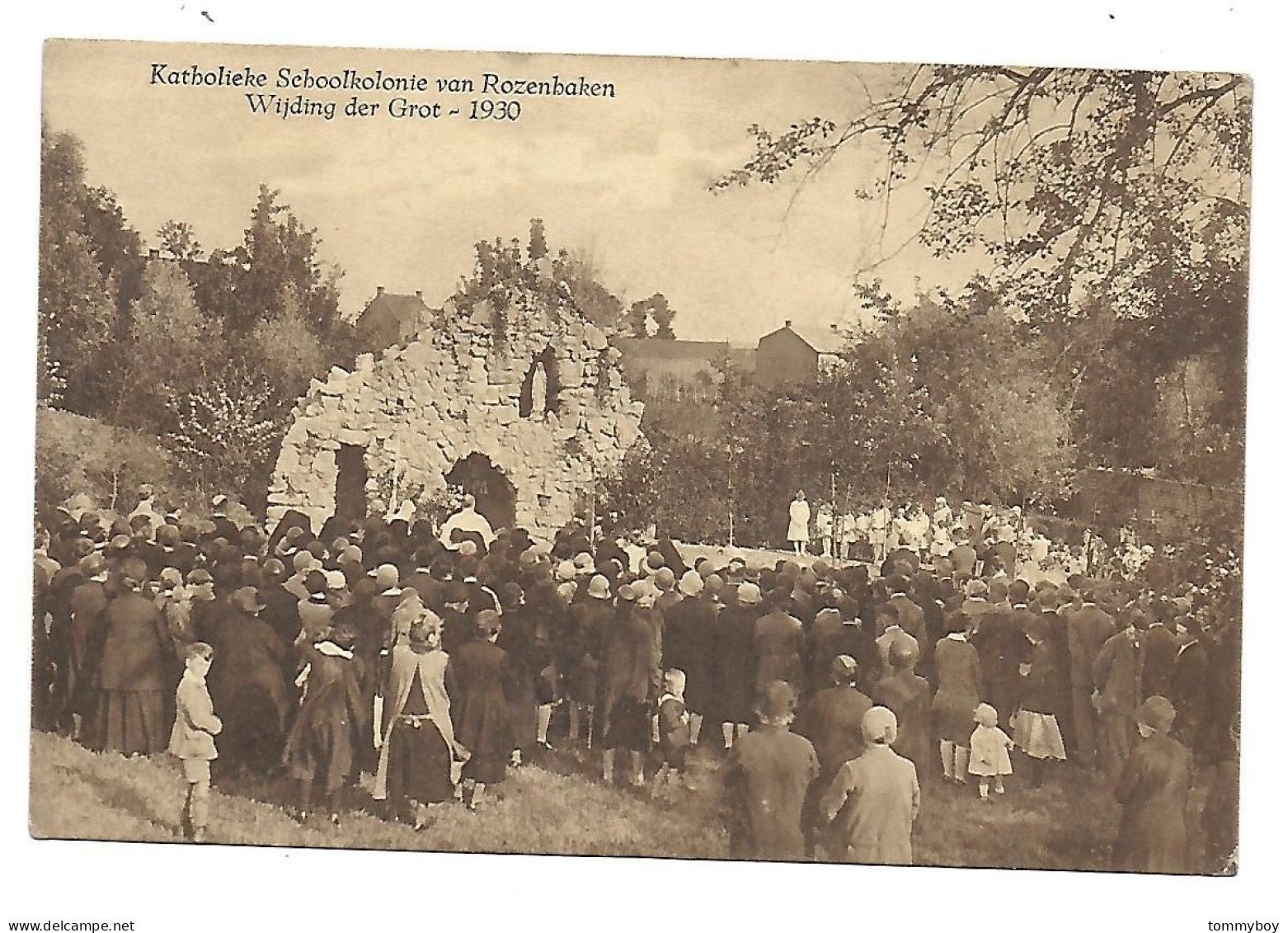 CPA Russeignies, Katholieke Schoolkolonie Van Rozenbaken , Wijding Der Grot 1930 - Mont-de-l'Enclus