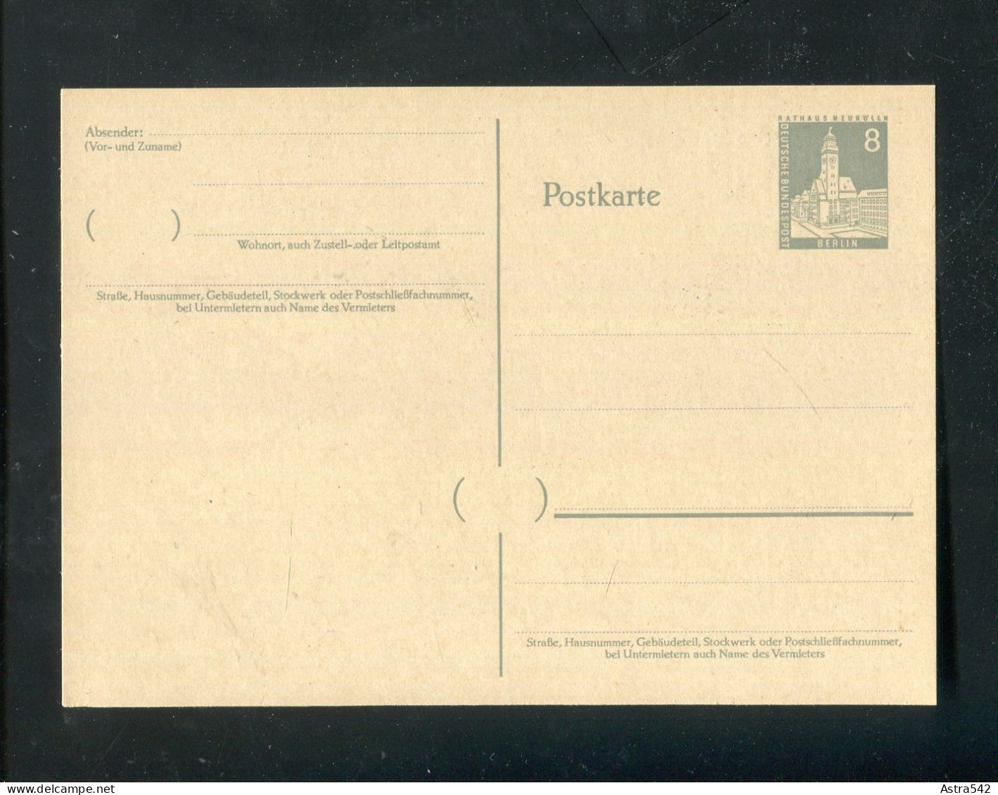 "BERLIN" 1957/1958, Postkarte Mi. P 35 ** (A1093) - Cartes Postales - Neuves