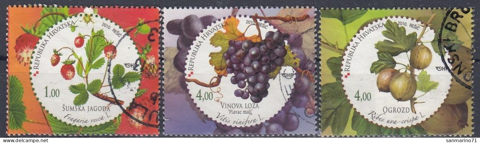 CROATIA 940-942,used,hinged,fruits - Croatia