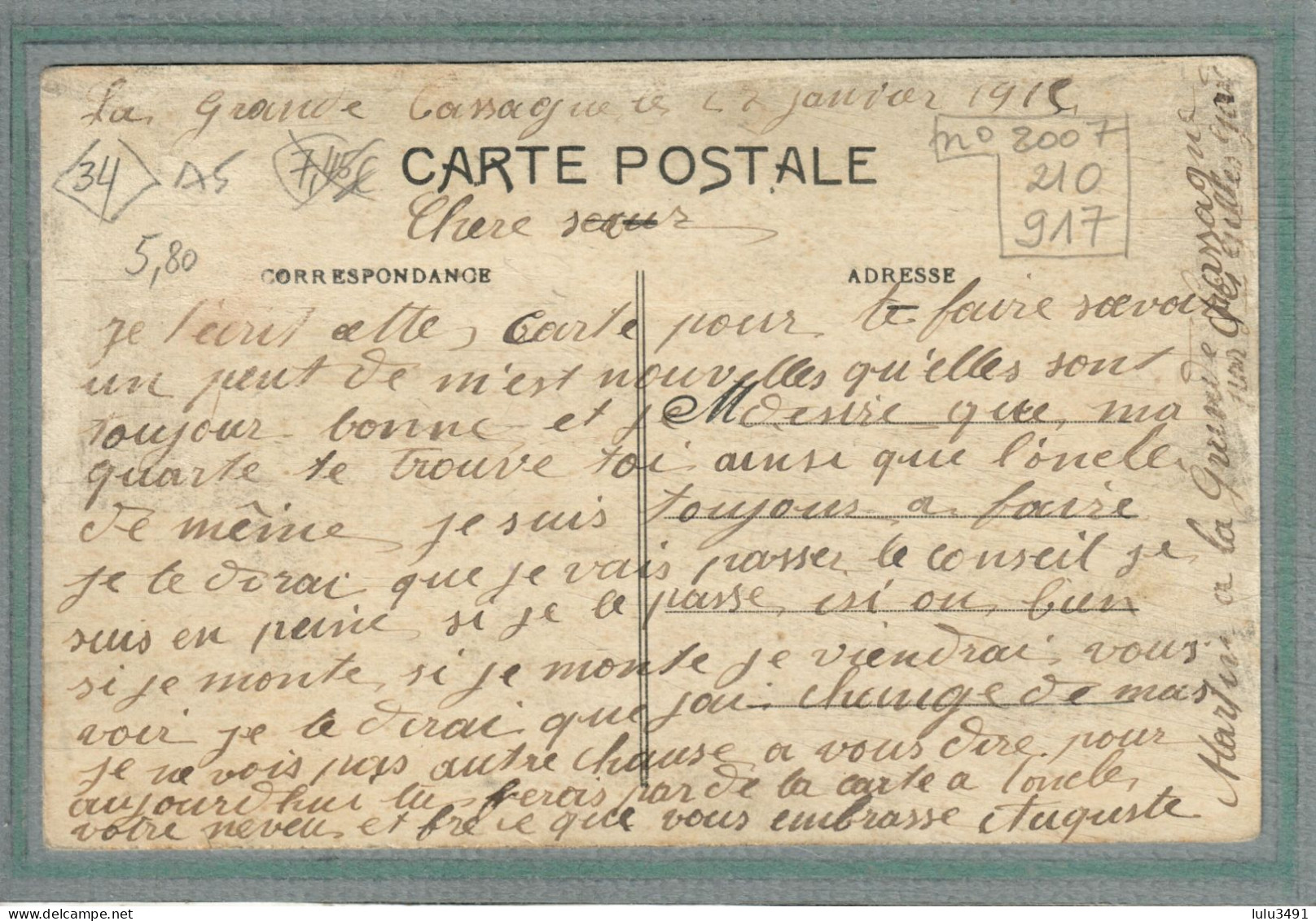 CPA (34) LUNEL - Mots Clés: Hôpital, Ambulance, Auxiliaire, Complémentaire, Militaire N° 26, Temporaire -1915 - Lunel