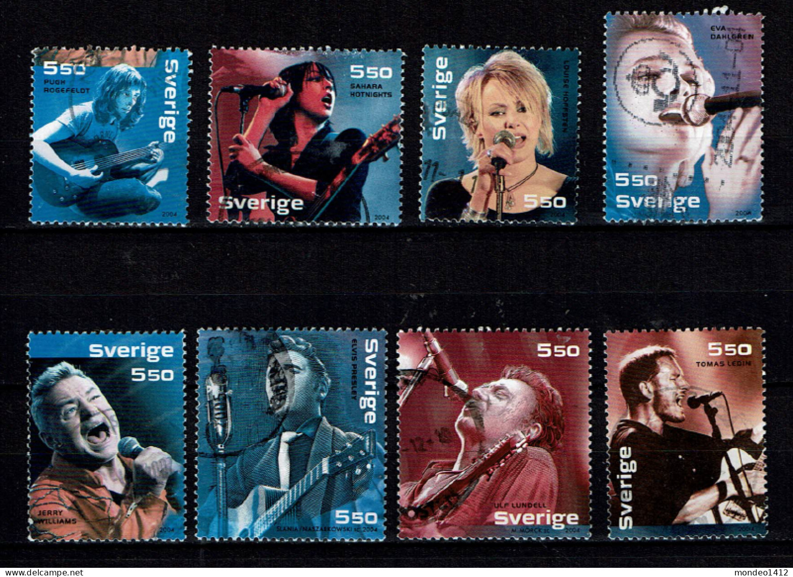 Sweden 2004 - Muziek, Musique, Music, Musiciens, Rockstars  - Used - Used Stamps