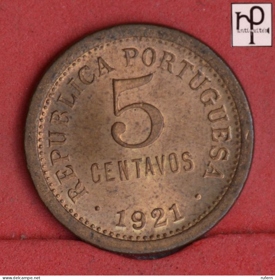 PORTUGAL 5 CENTAVOS 1921 -    KM# 569 - (Nº58903) - Portugal