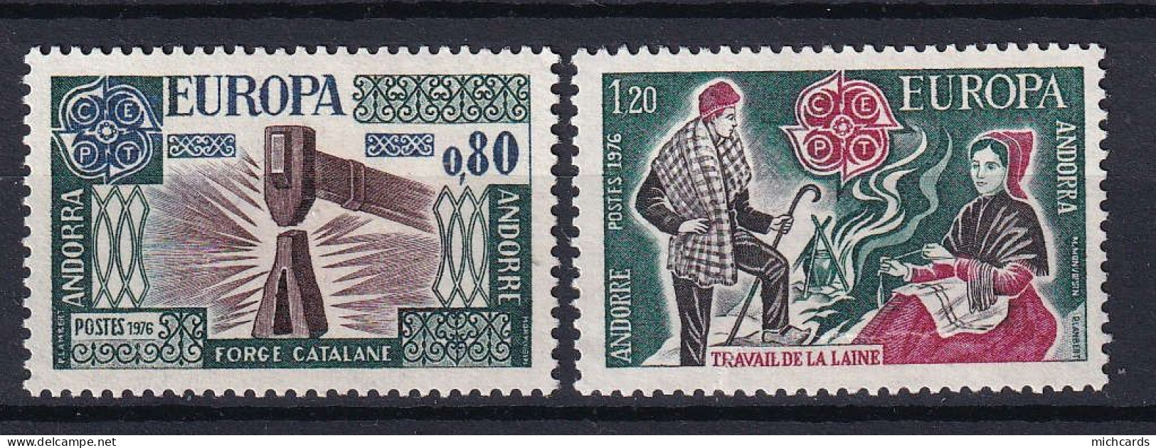 169 ANDORRE 1976 - Y&T 253/54 - Europa - Neuf ** (MNH) Sans Charniere - Nuevos