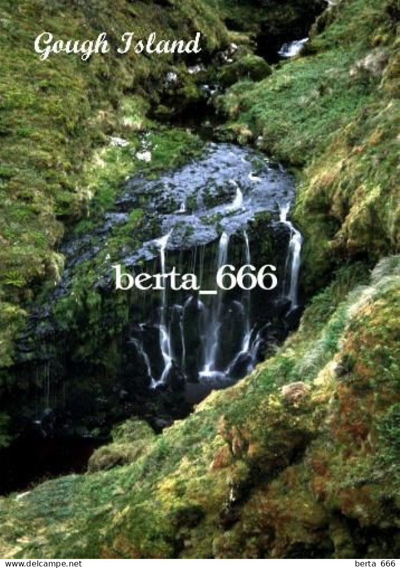 Tristan Da Cunha Gough Island UNESCO Waterfall New Postcard - Sant'Elena