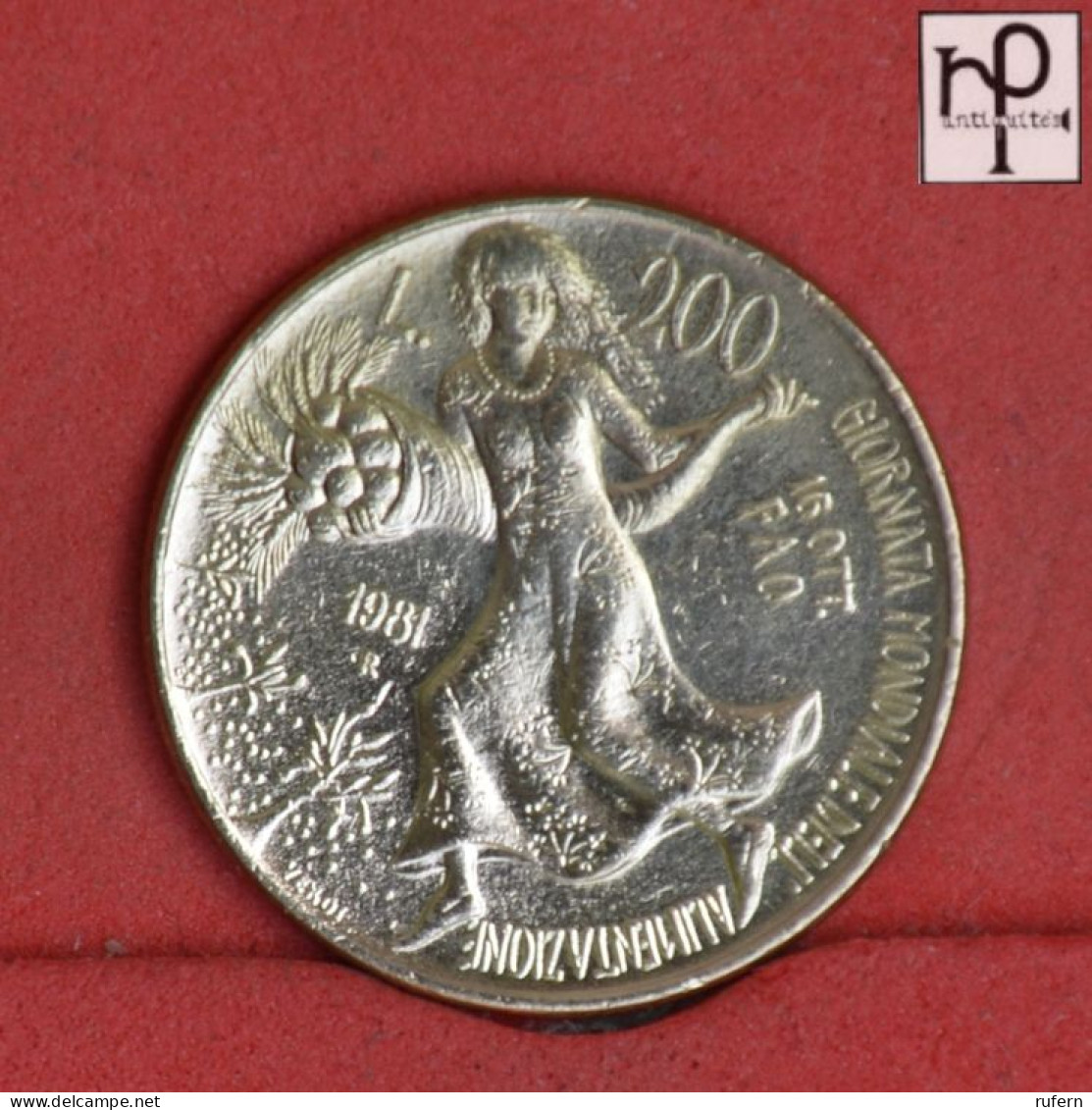 ITALY 200 LIRE 1981 -    KM# 109 - (Nº58910) - 200 Liras