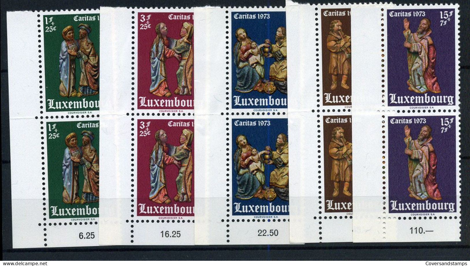 Luxembourg - 821/25 En Pair - MNH ** - Caritas 1973 - Unused Stamps